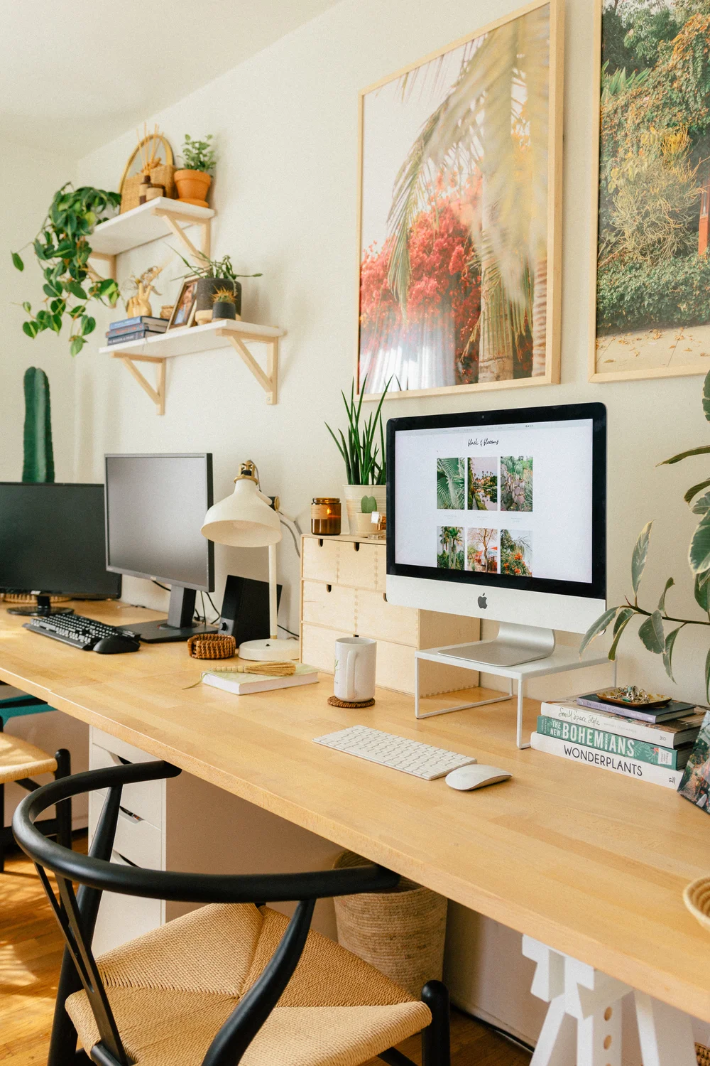 Our Home Office/Guest Bedroom — black & blooms