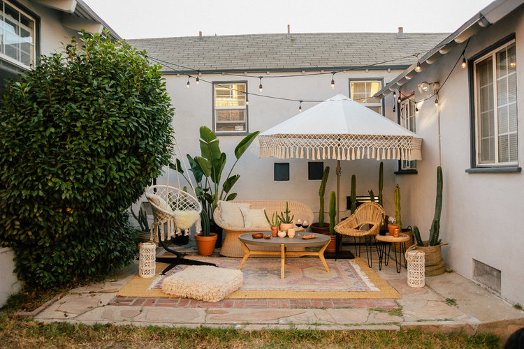 Boho chic patio