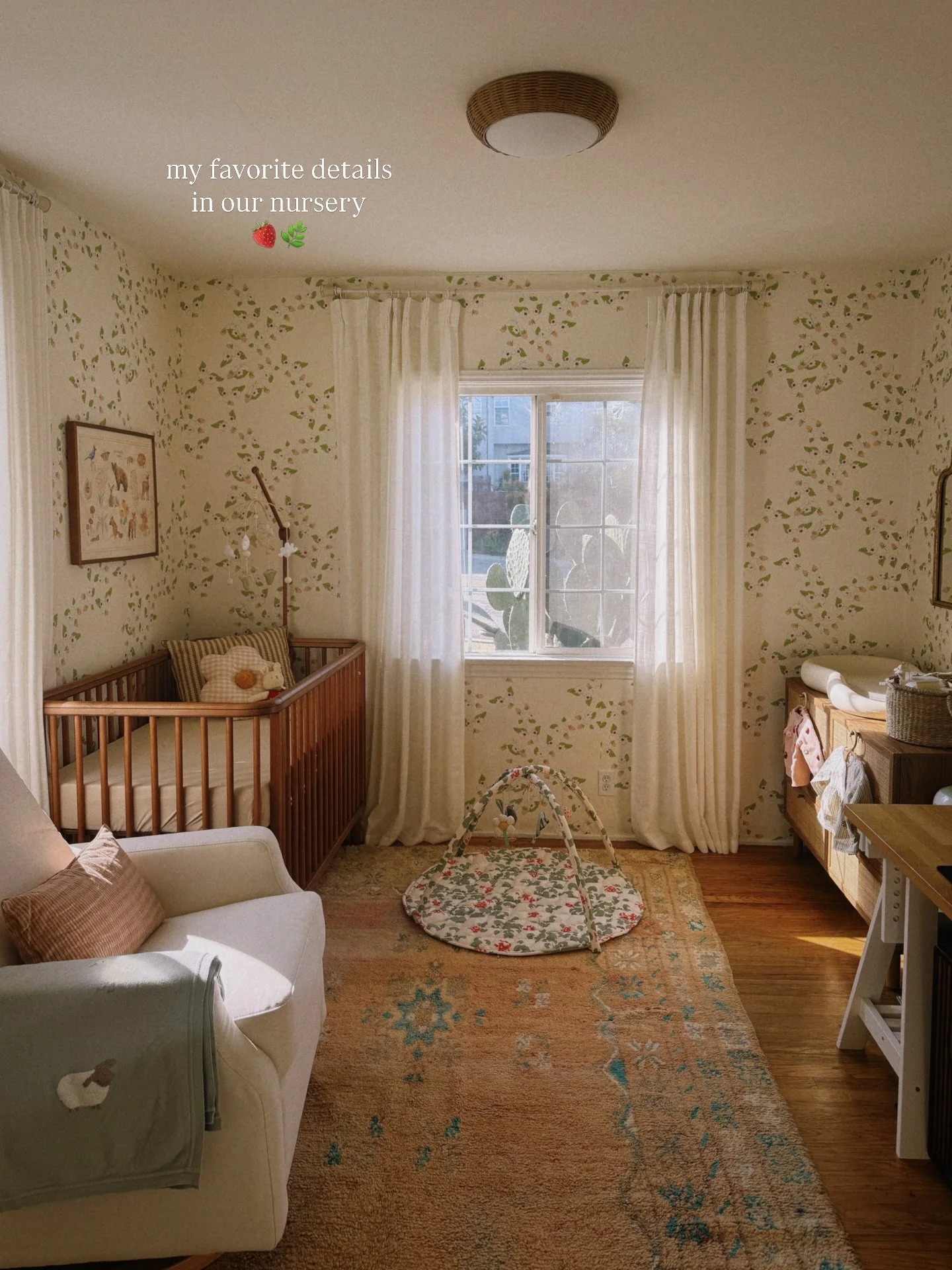 nursery details! a whimsical room for our sweet girl 🍓