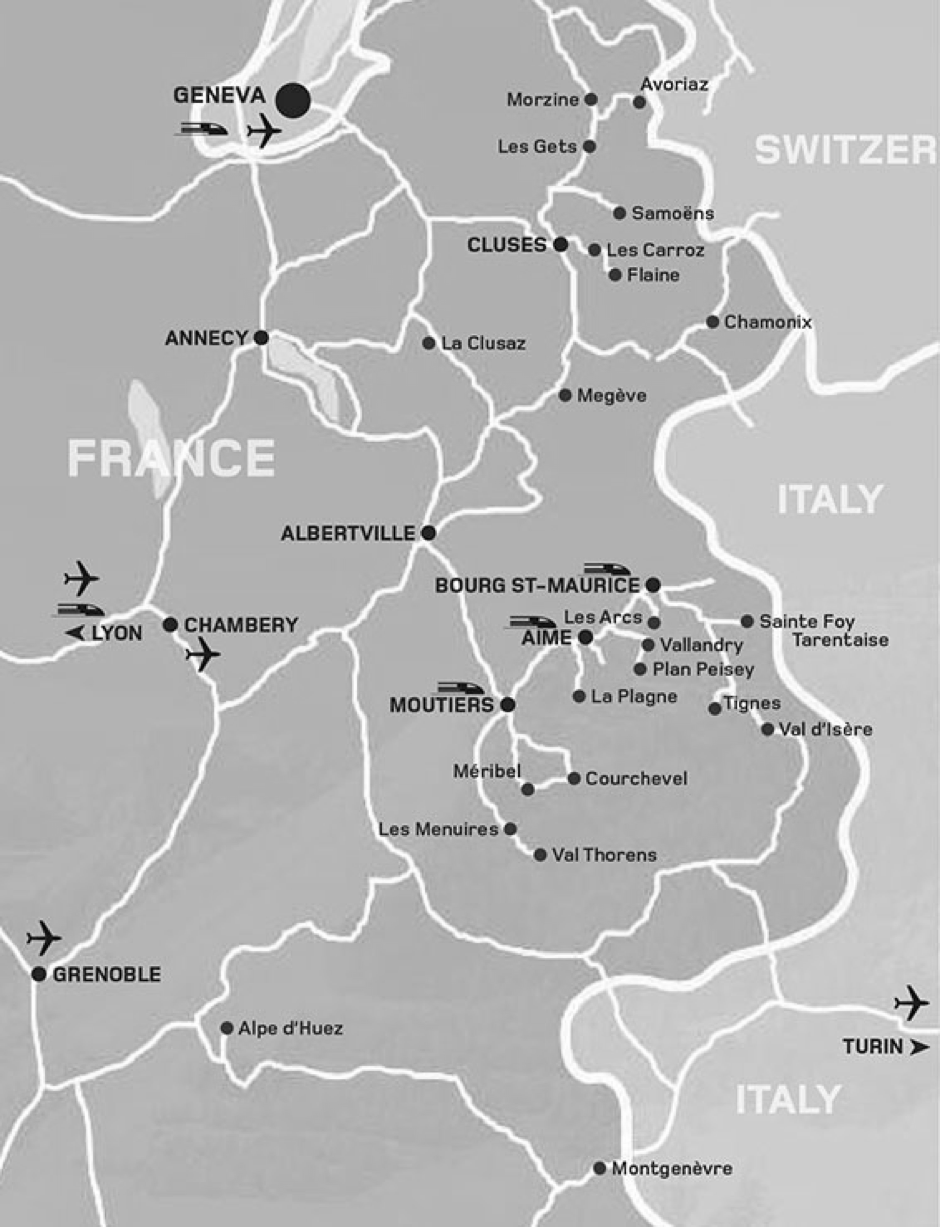 french ski resorts map French Ski Resorts Private Jet Charter Jet Hire Book A french ski resorts map