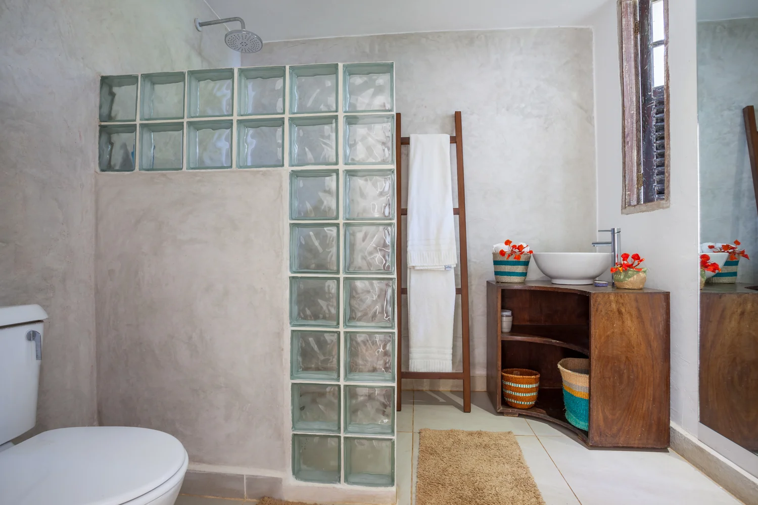 Bathroom in Ras Kikadini Beach House Diani Beach