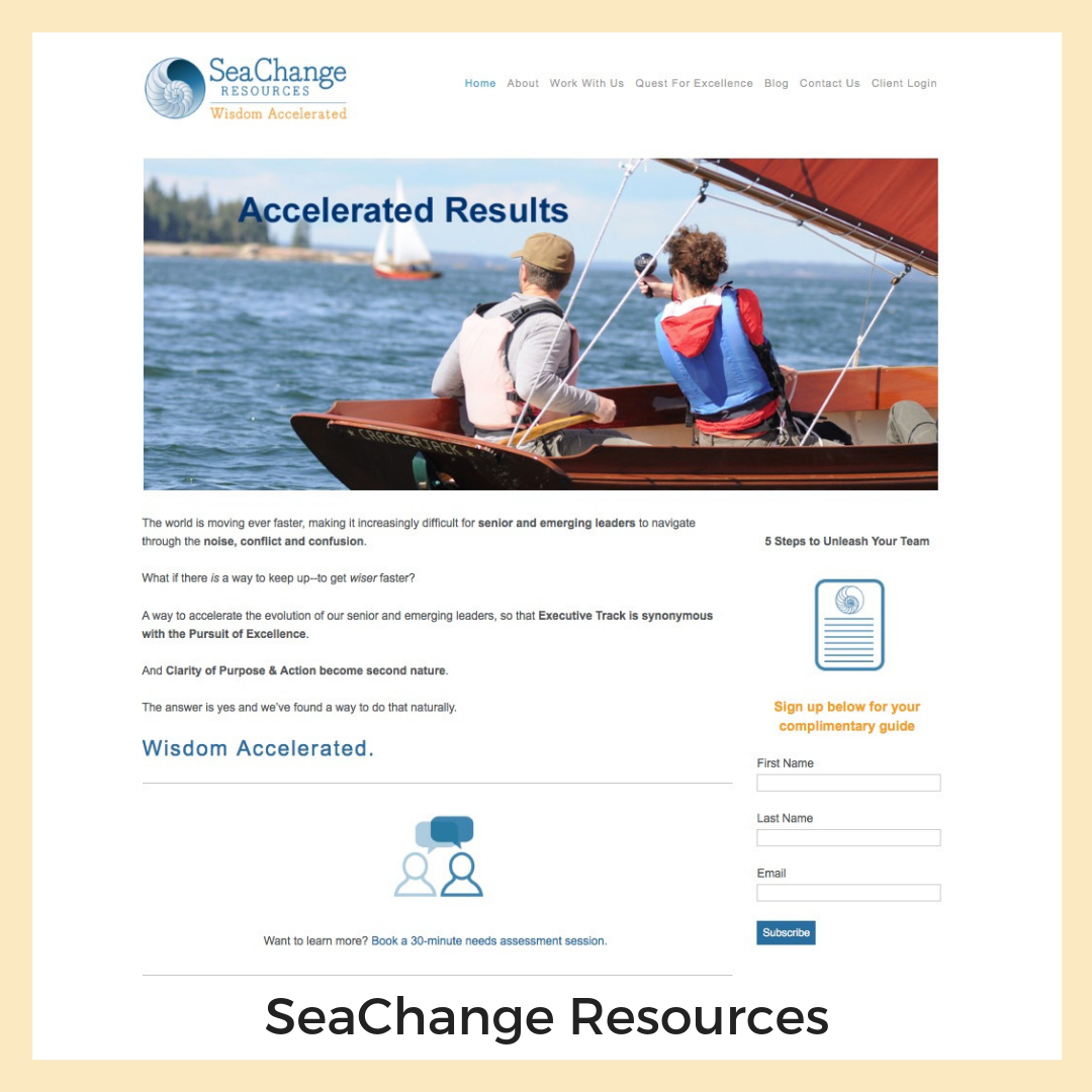 SeaChange Resources. Maine + Montana. Website, Social Media, Email Marketing, Blogging, Graphics, Strategy + Planning.