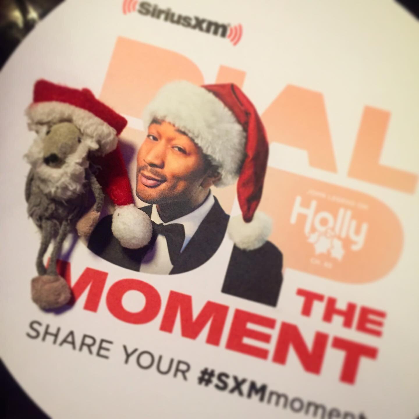 Happy Holidays!!! #johnlegend #chrissyteigen #siriusxm #sxmmoment #siriusxmholly #unionstationla #christmas #tistheseason #toosoon #hiralph #mousychristmas