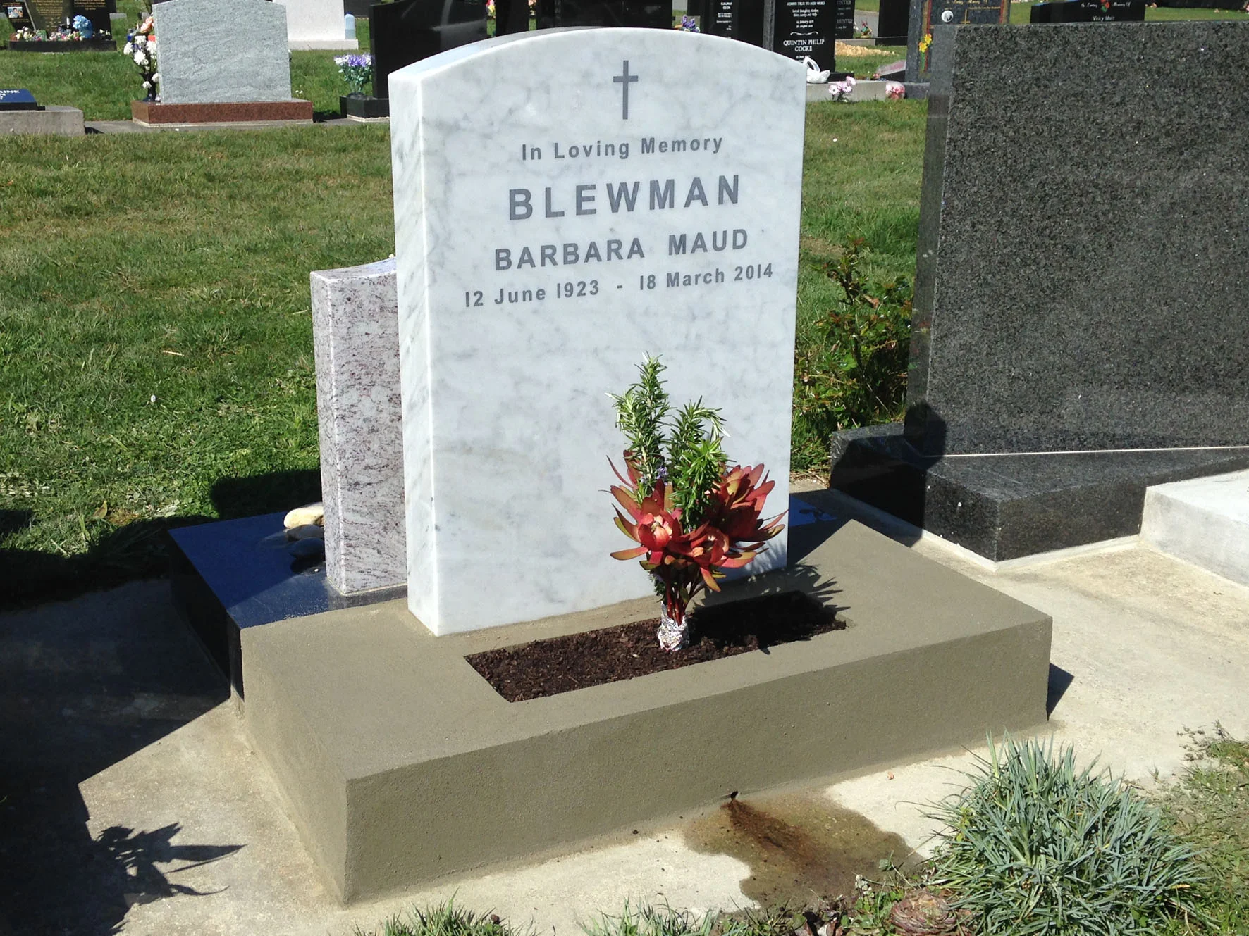 Traditional hand beaten lead lettering — Guardian Memorials