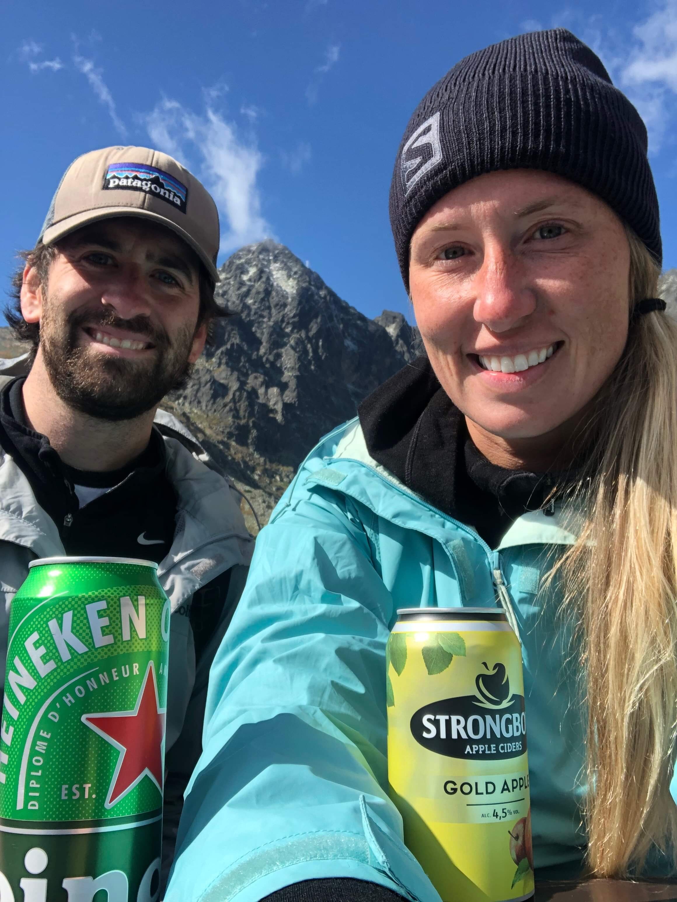 Thank you Michaela! We enjoyed your beer donation at the top of a peak in Slovakia. A well deserved reward after a long hike.