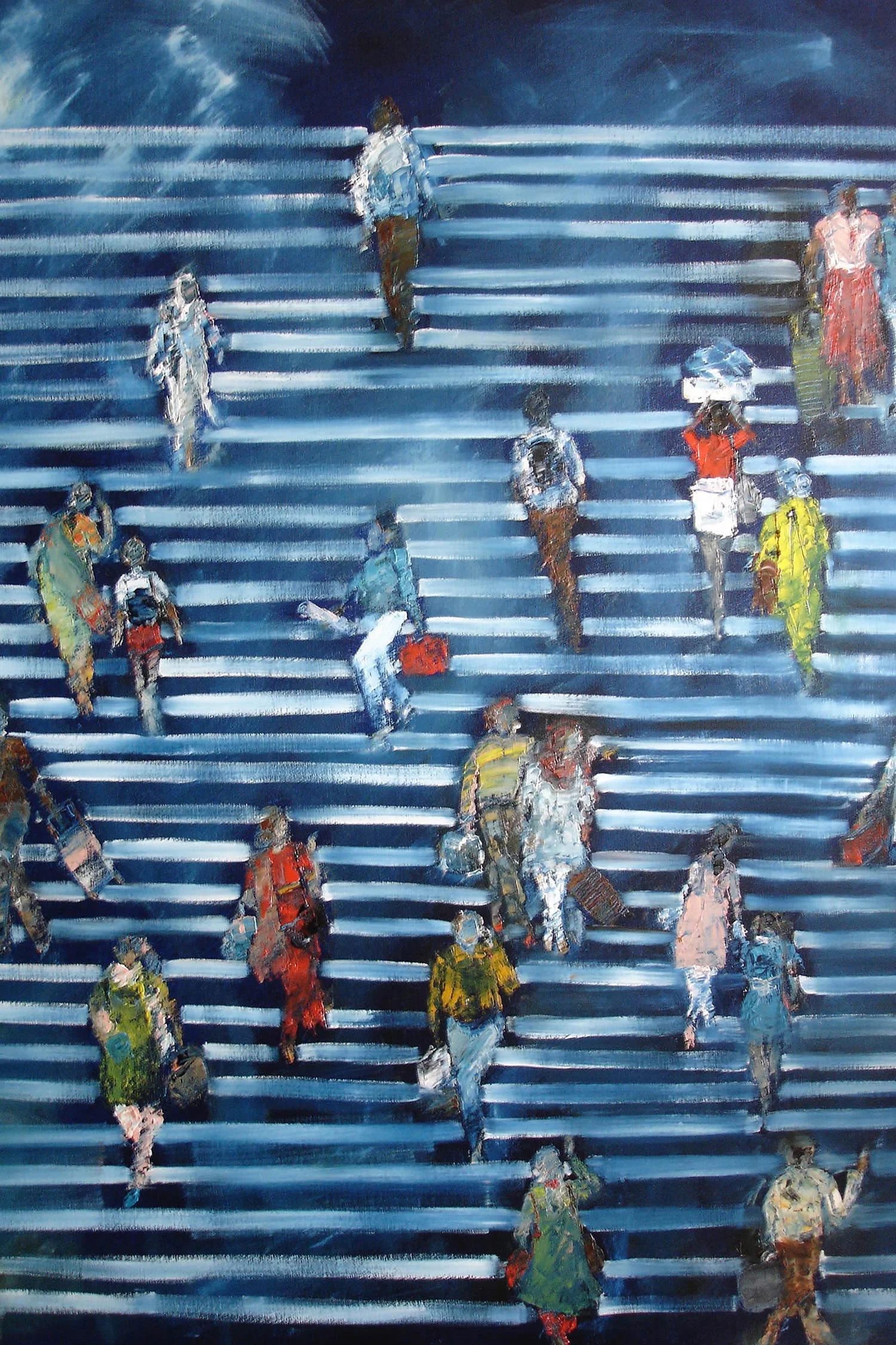 NFS, Chennai Central, Oil on canvas, 36" * 48" 