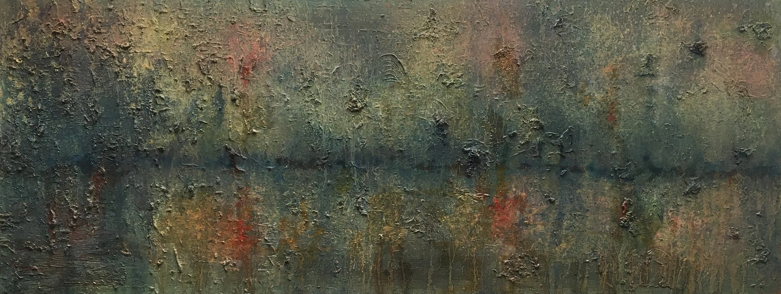 SOLD, Reflections, oil, 14 * 36