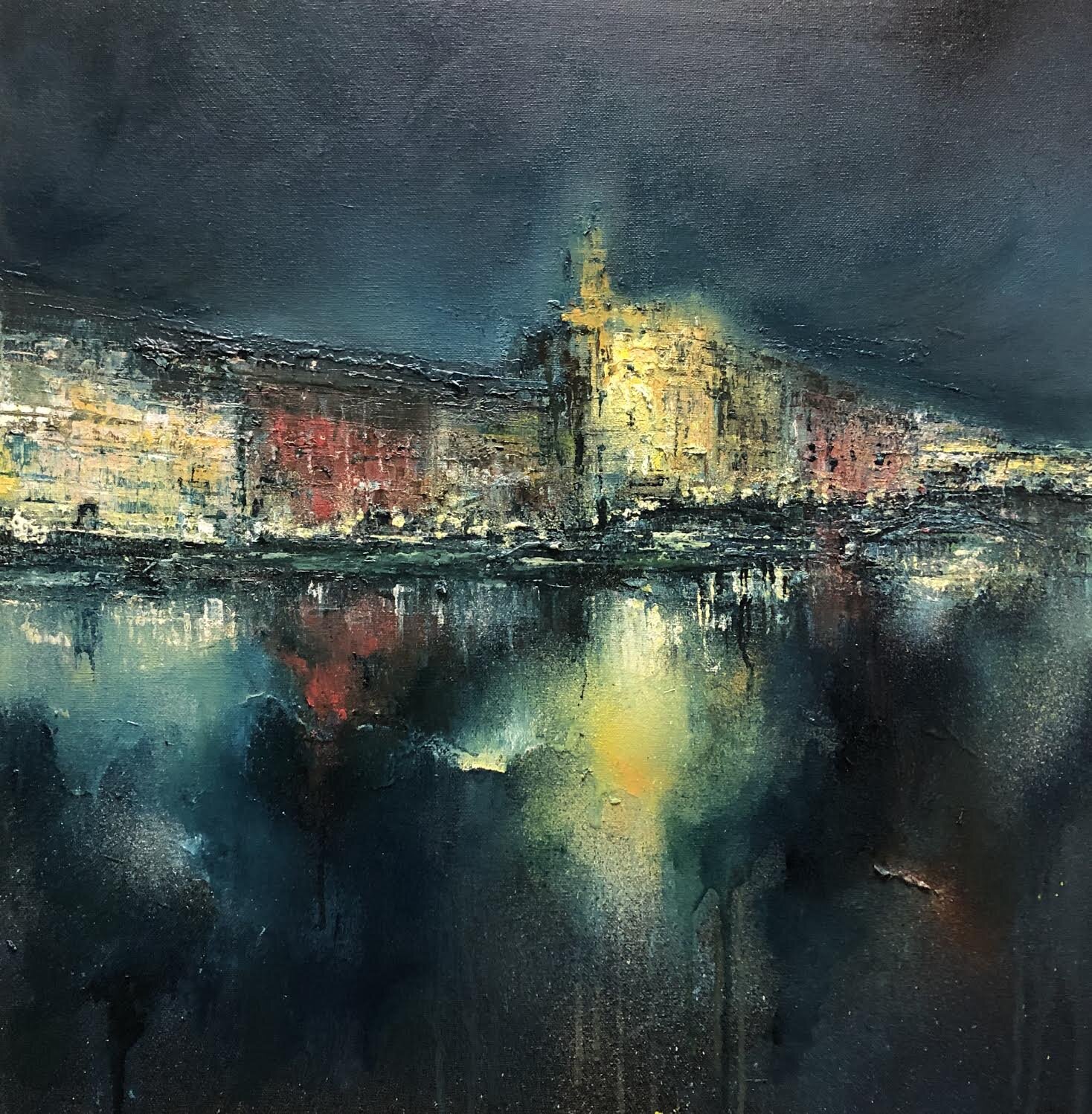 Ephemeral light, oil, 20 x 20 inches