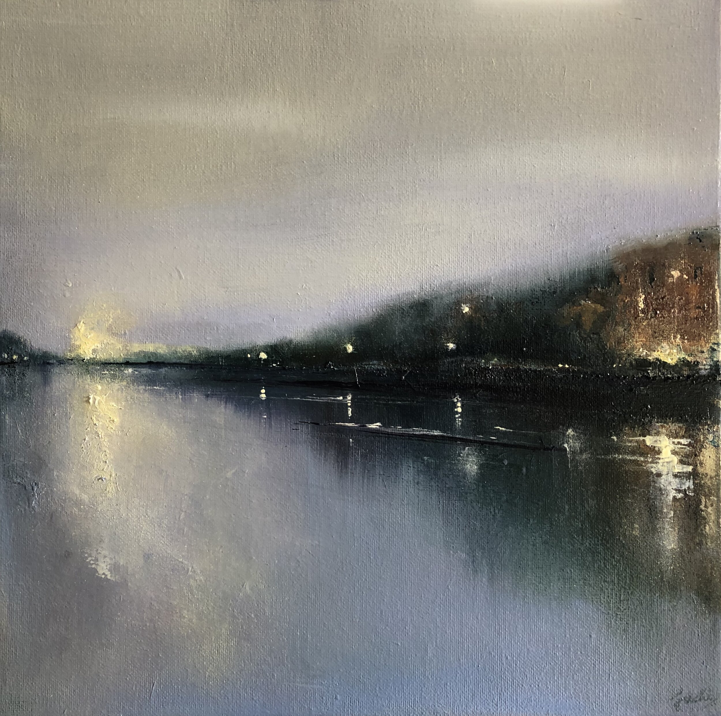 Sold, After the rain, oil on canvas, 12" x 12"