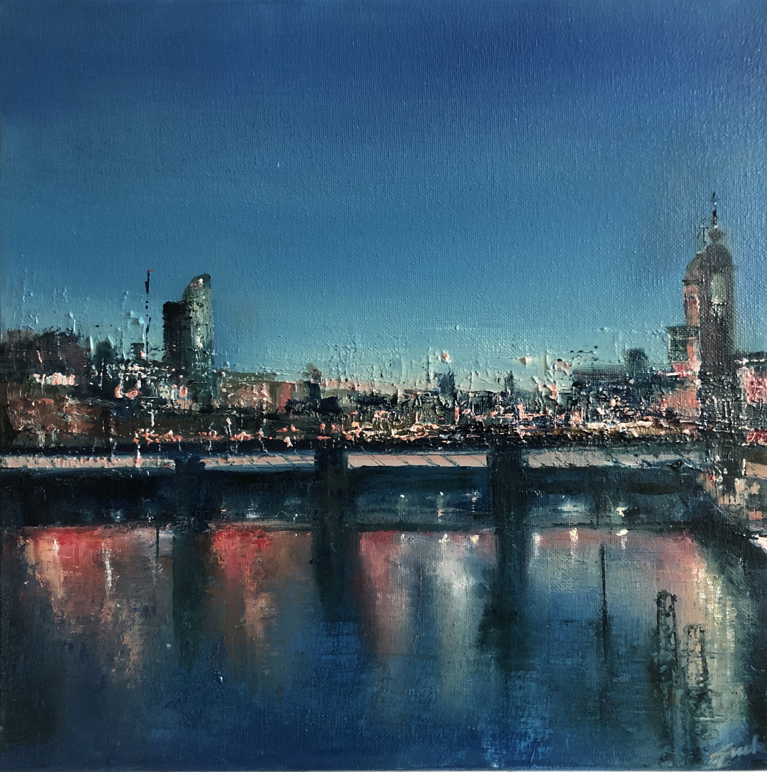 SOLD, Illuminated, oil on canvas, 12" x 12"