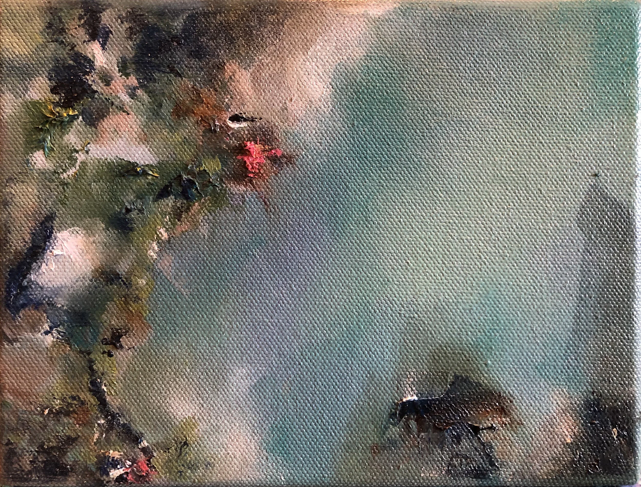 SOLD, coastal Path I, oil, 6" x 8"
