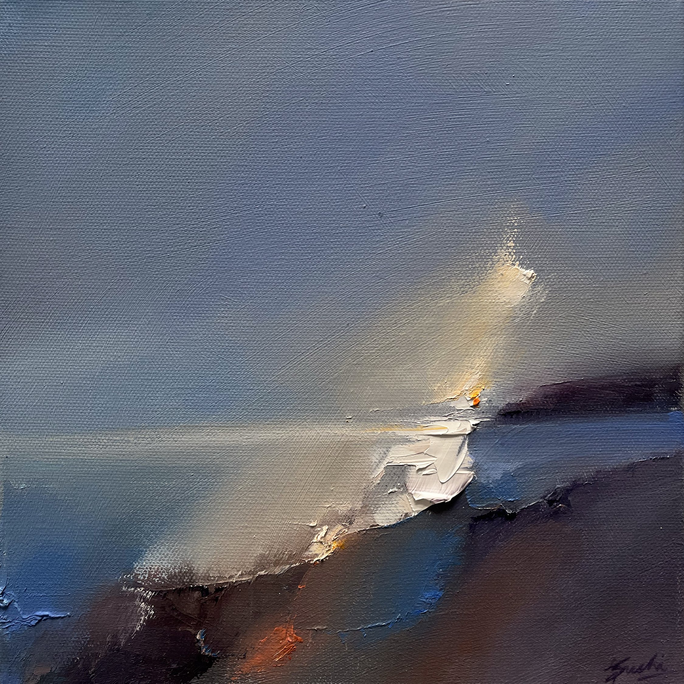 The sun will shine through, Oil, 12" x 12"