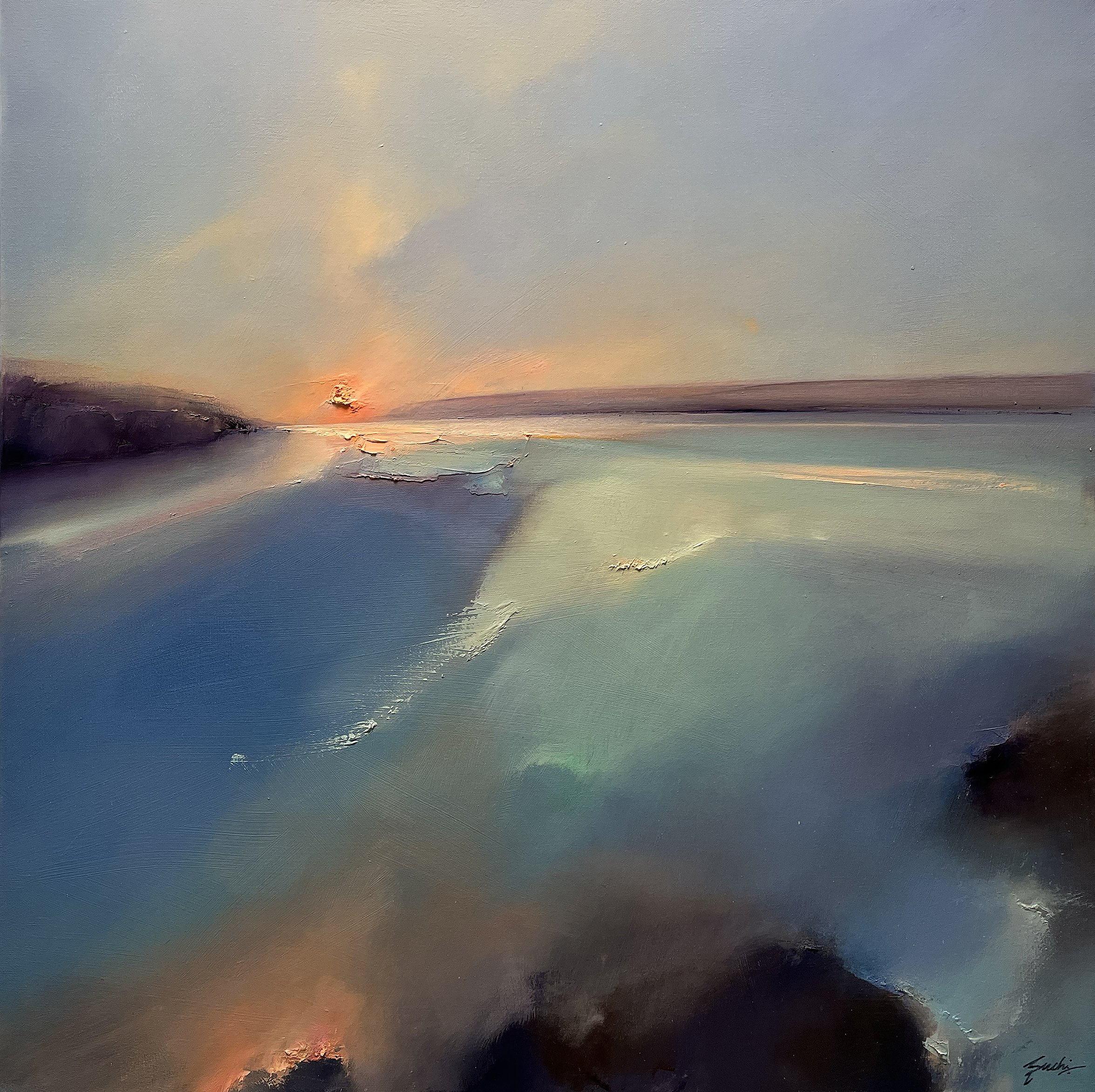 SOLD, Evening light, Oil, 30" x 30"