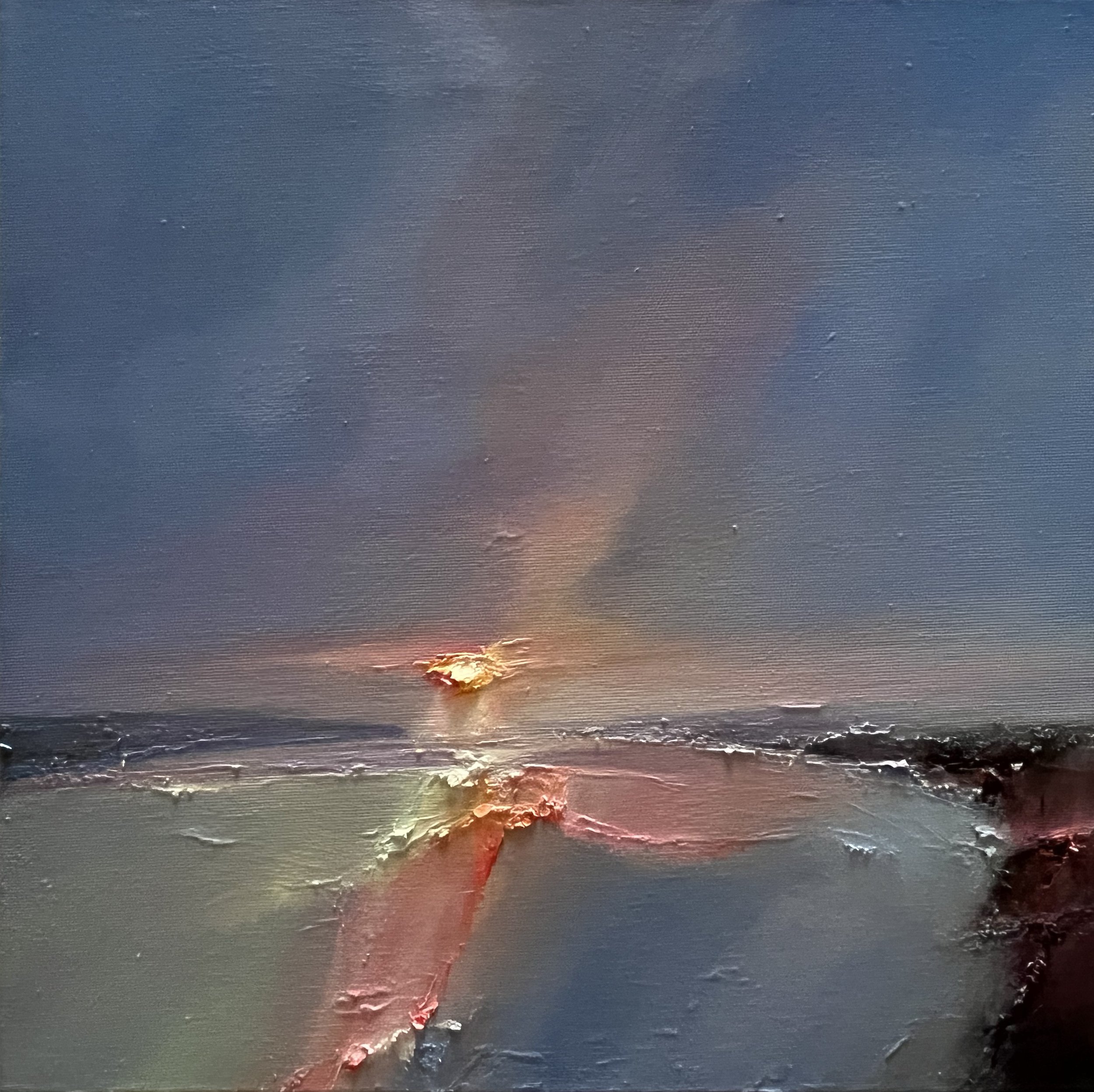 Silence of the evening, Oil, 16" x 16"