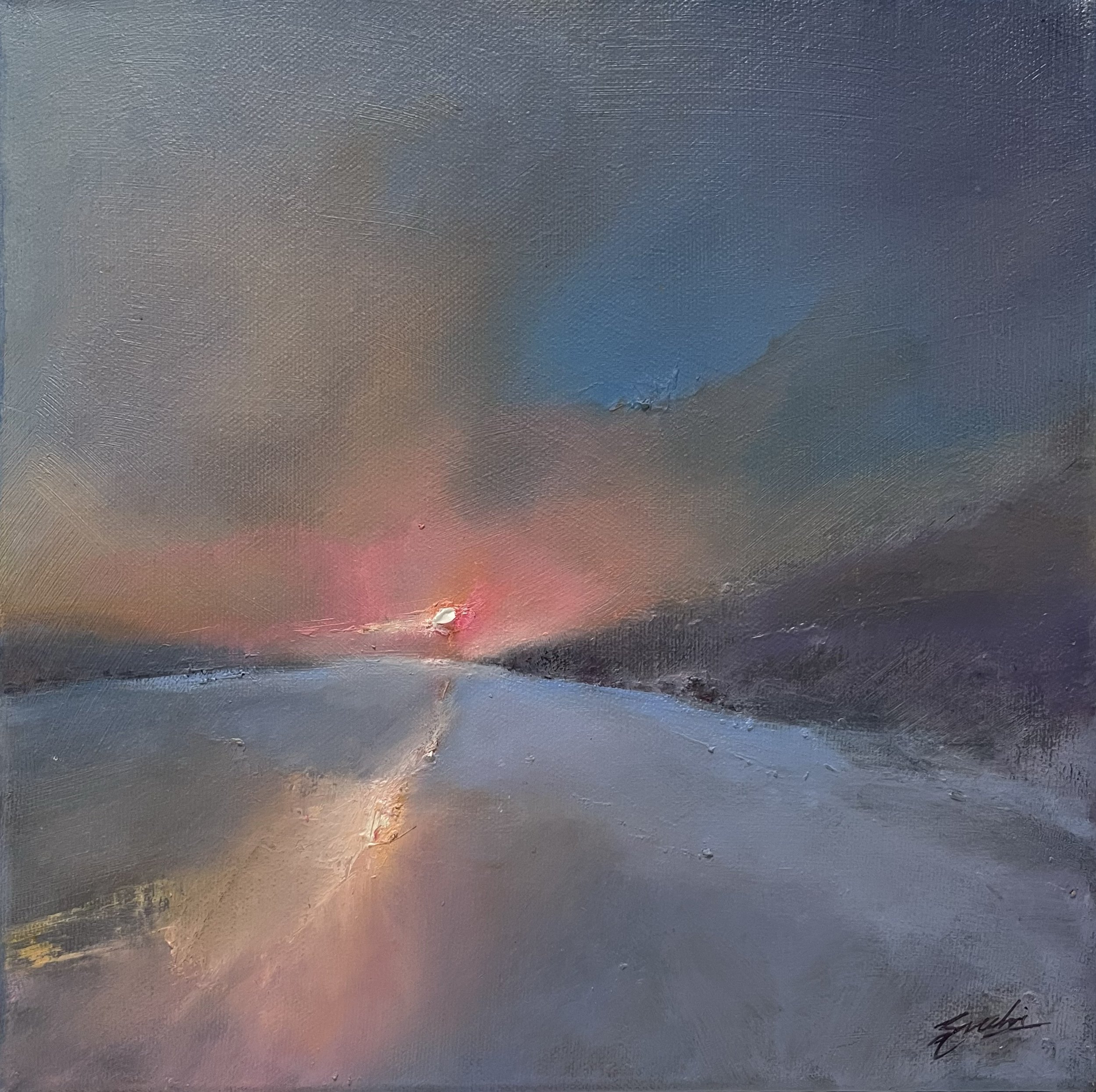First light, Oil, 10" x 10"