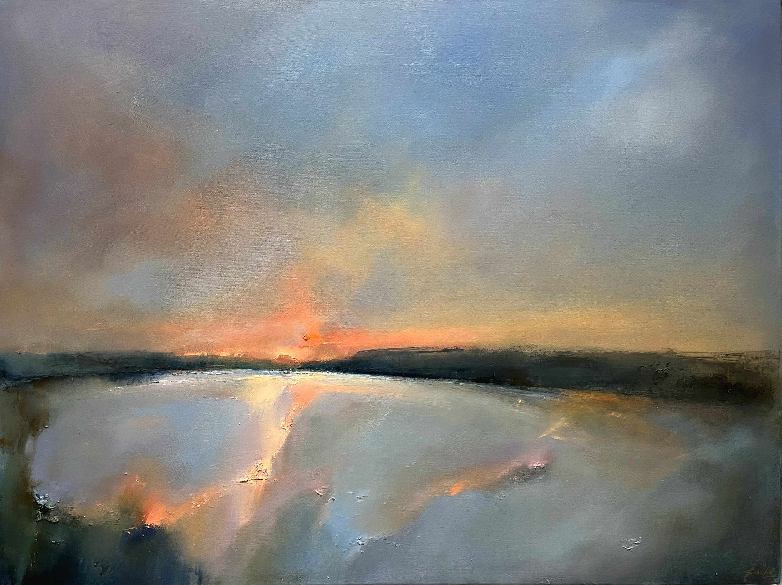 Evening sky, Oil, 40" x 30"