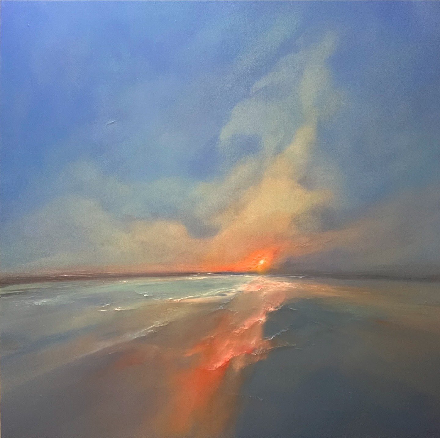 SOLD, Reflecting light, Oil, 40" x 40"