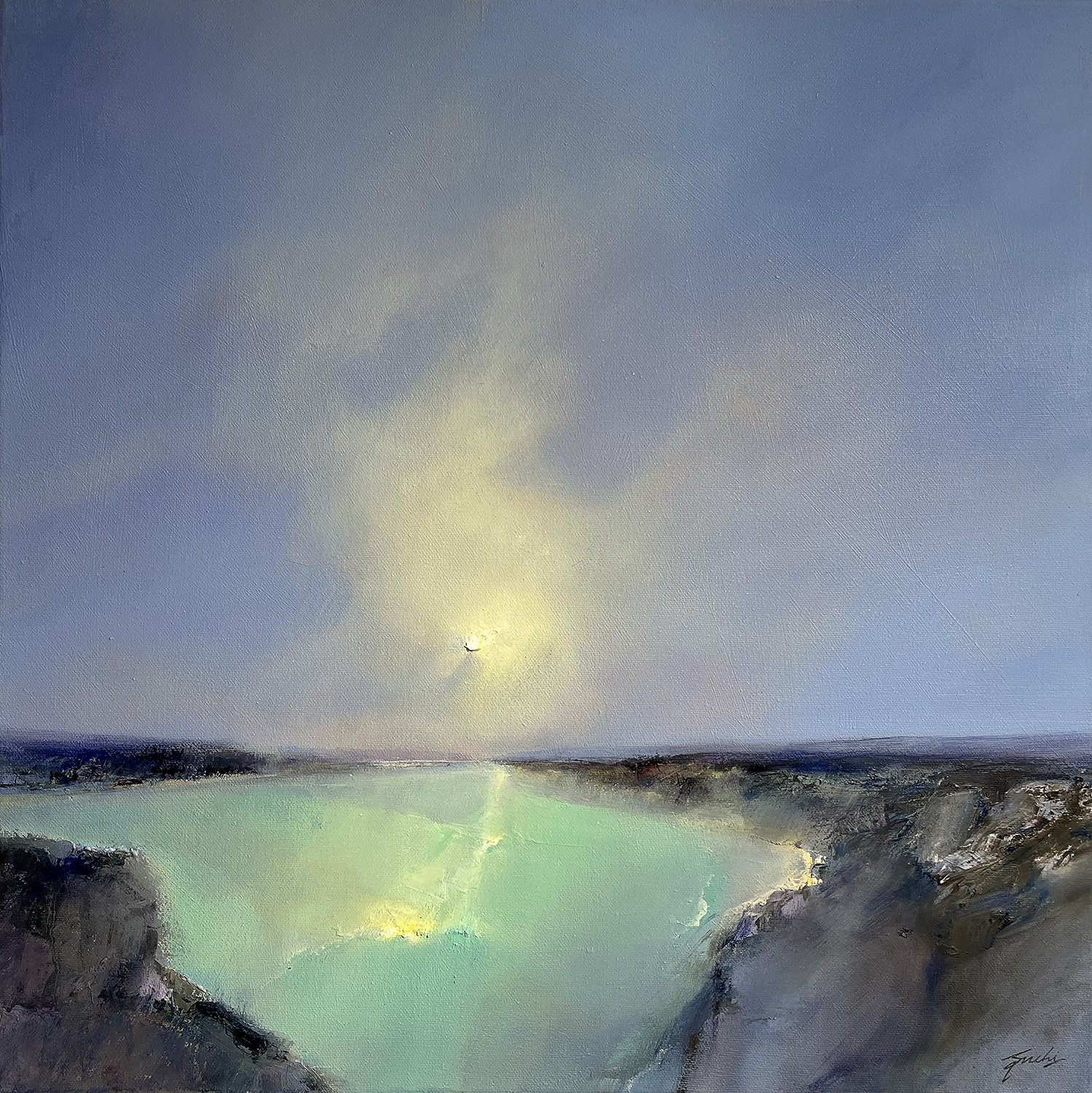 Lingering light, Oil, 20" x 20"