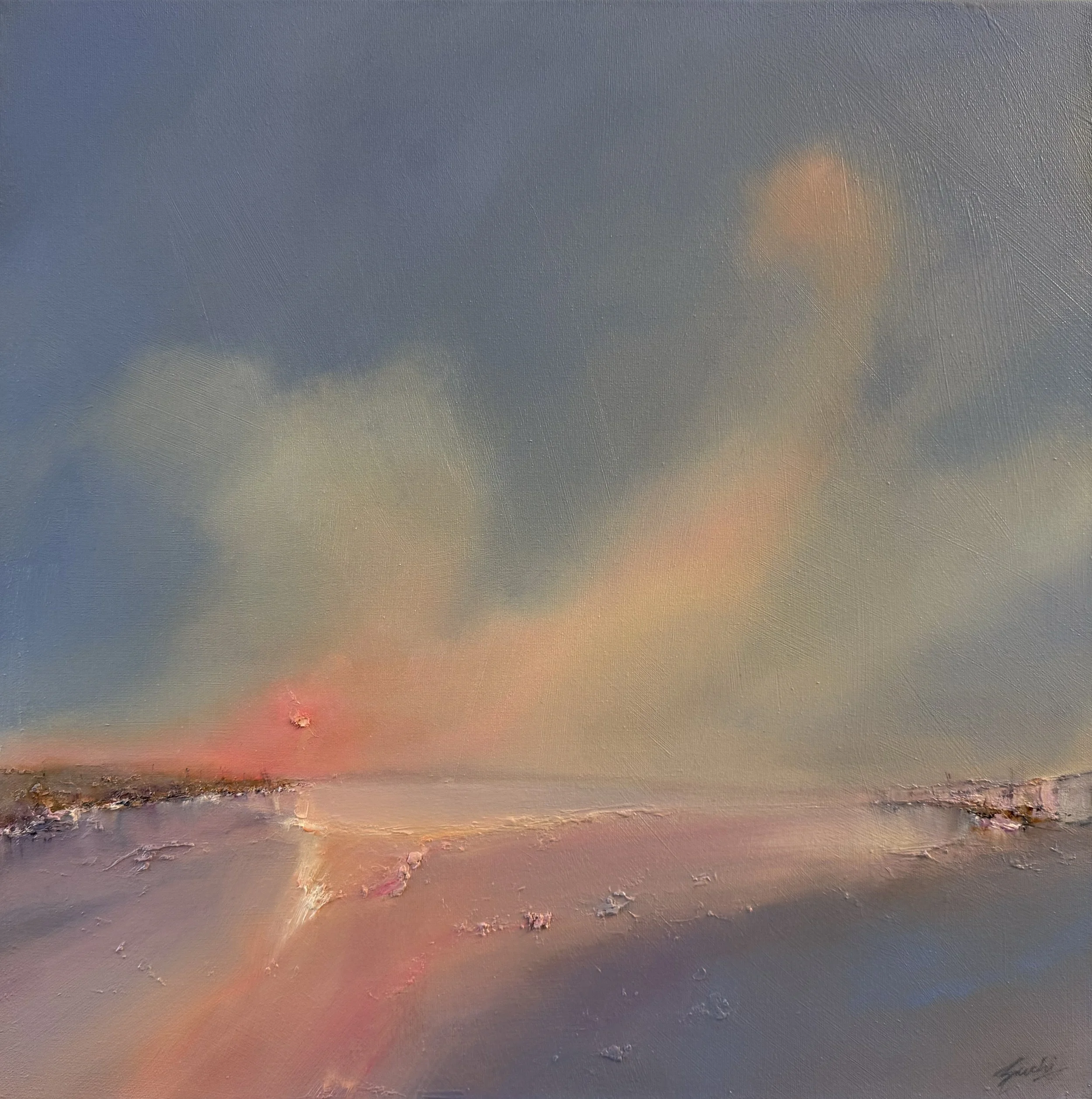 Between light and stillness , Oil, 20" x 20"