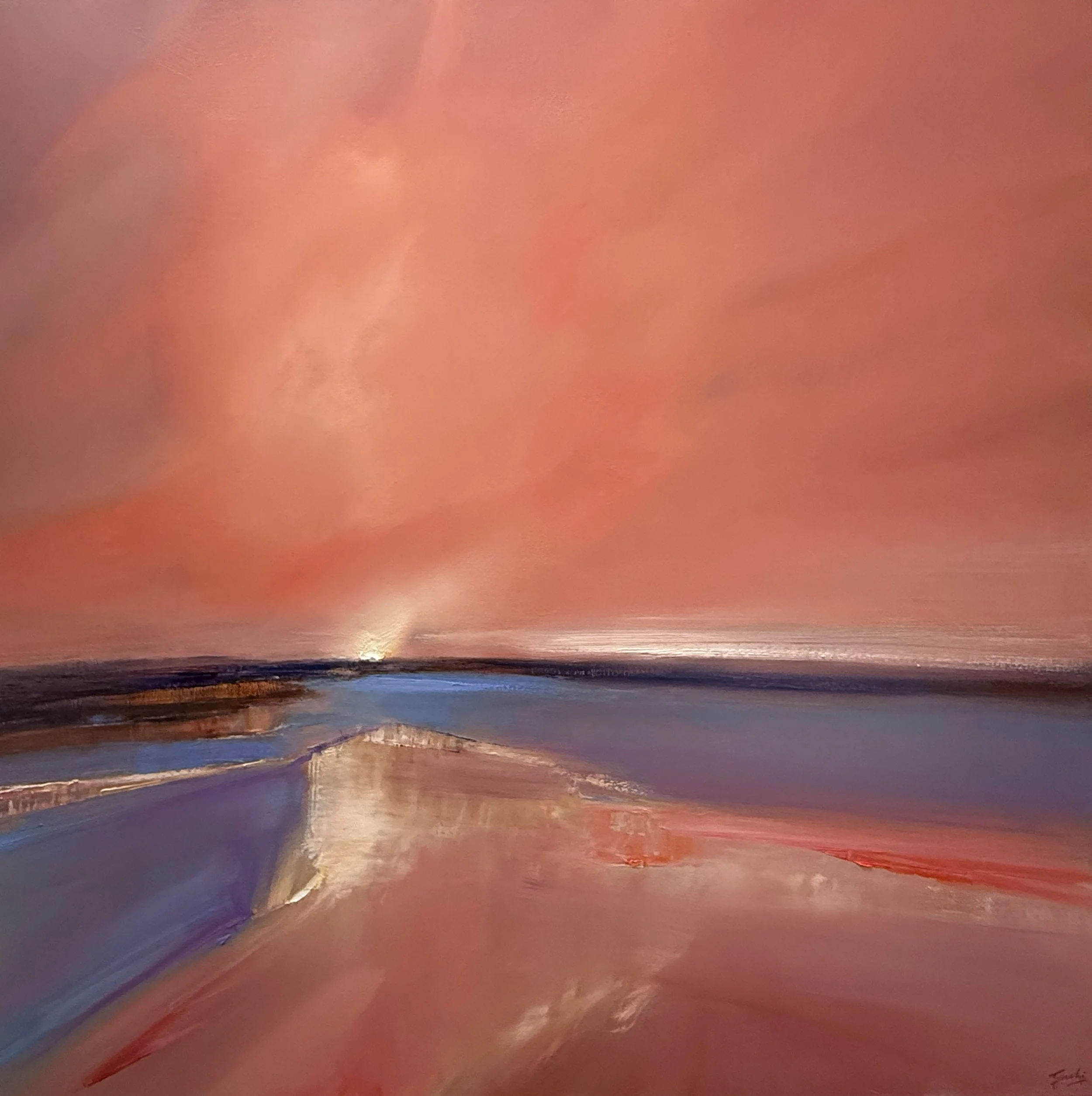 SOLD, First light, Oil on canvas, 40" x 40", Commission  by request