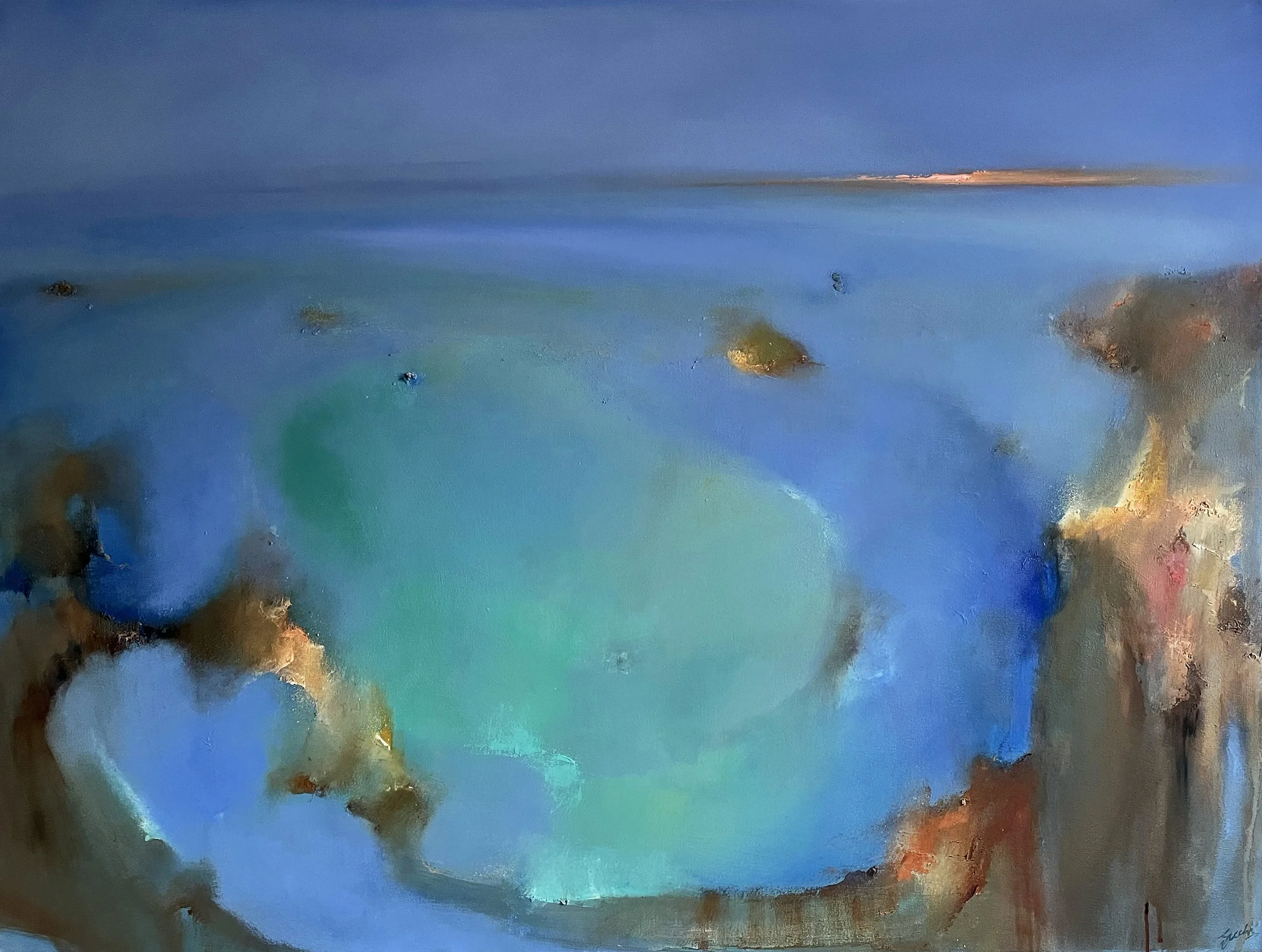From the mirror to the horizon, Oil on canvas, 30" x 40"