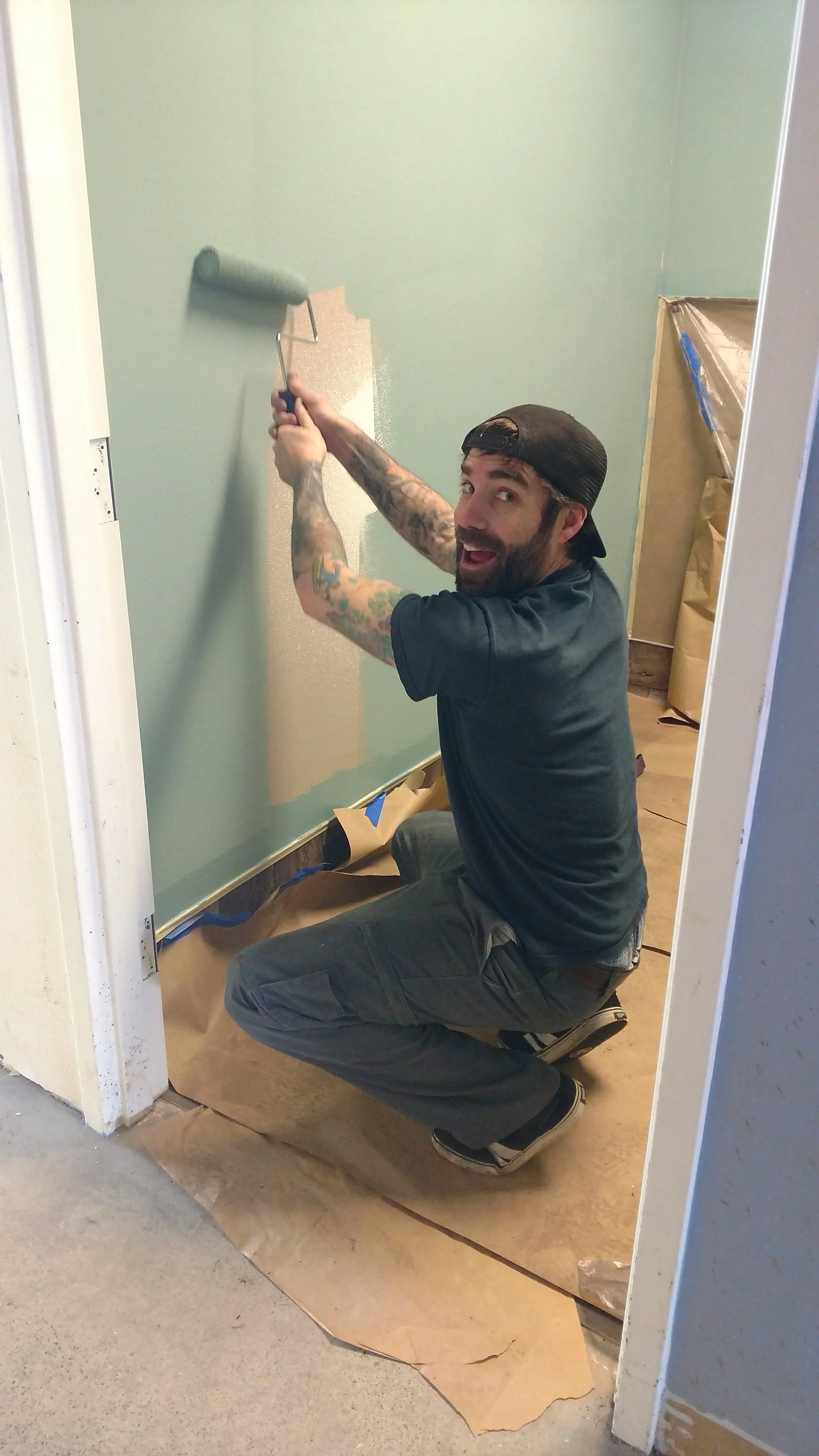 Painting the bathrooms!