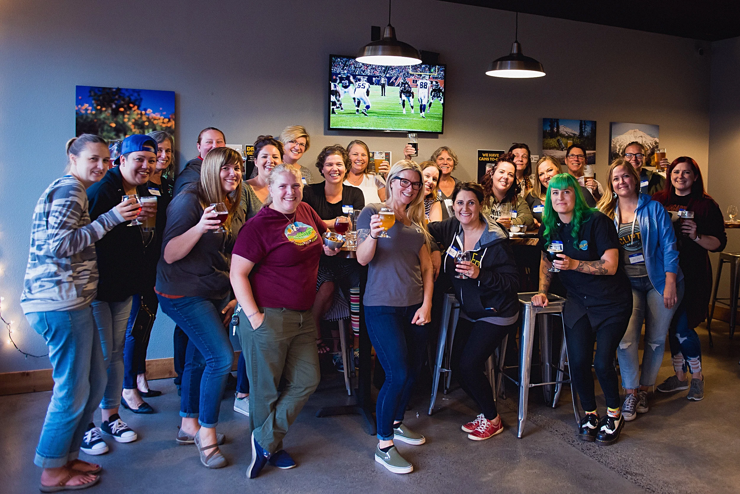 Back room is great for groups! This is our Couve Brew Bevy gathering that meets up monthly!