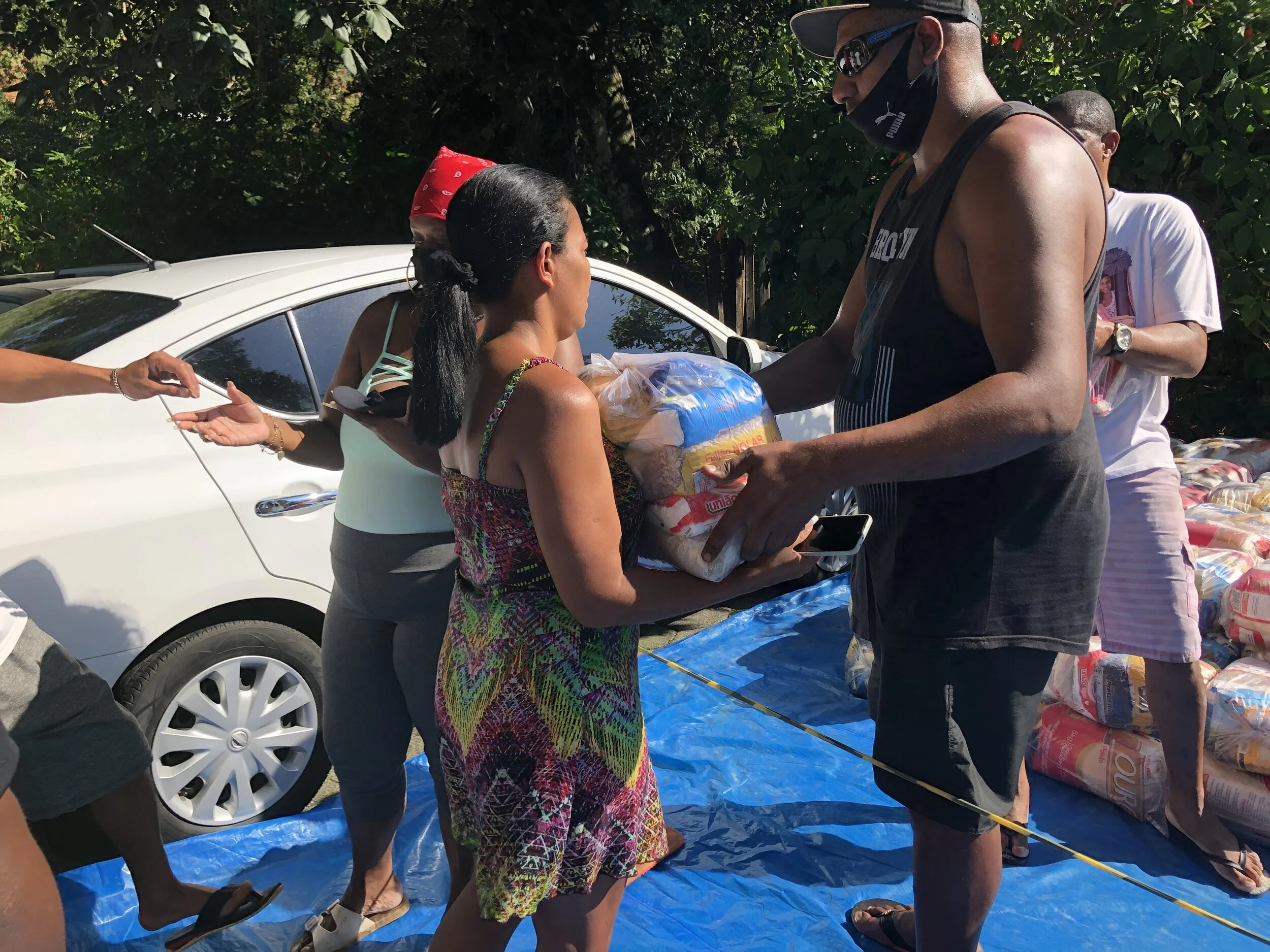 Pandemic Relief Food Drive to Families Near Ring, Rio de Janeiro, Brazil, June 20, 2021 (Copy)