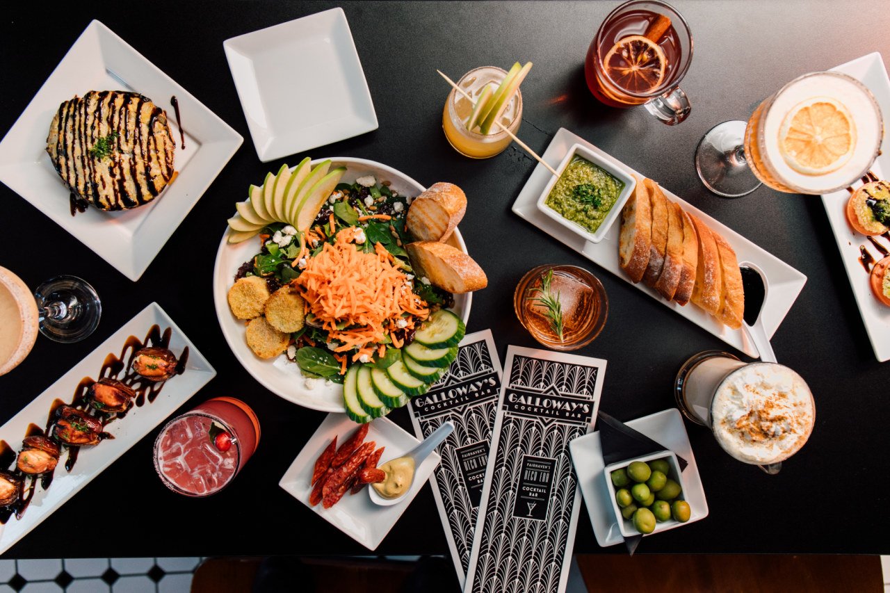 Snacks and sips that are sure to satisfy.

Do you work in the hospitality industry? Hospitality professionals enjoy special discounts on cocktails and the chance to order from our happy hour menu all day long, every Tuesday. Stop by with proof of you