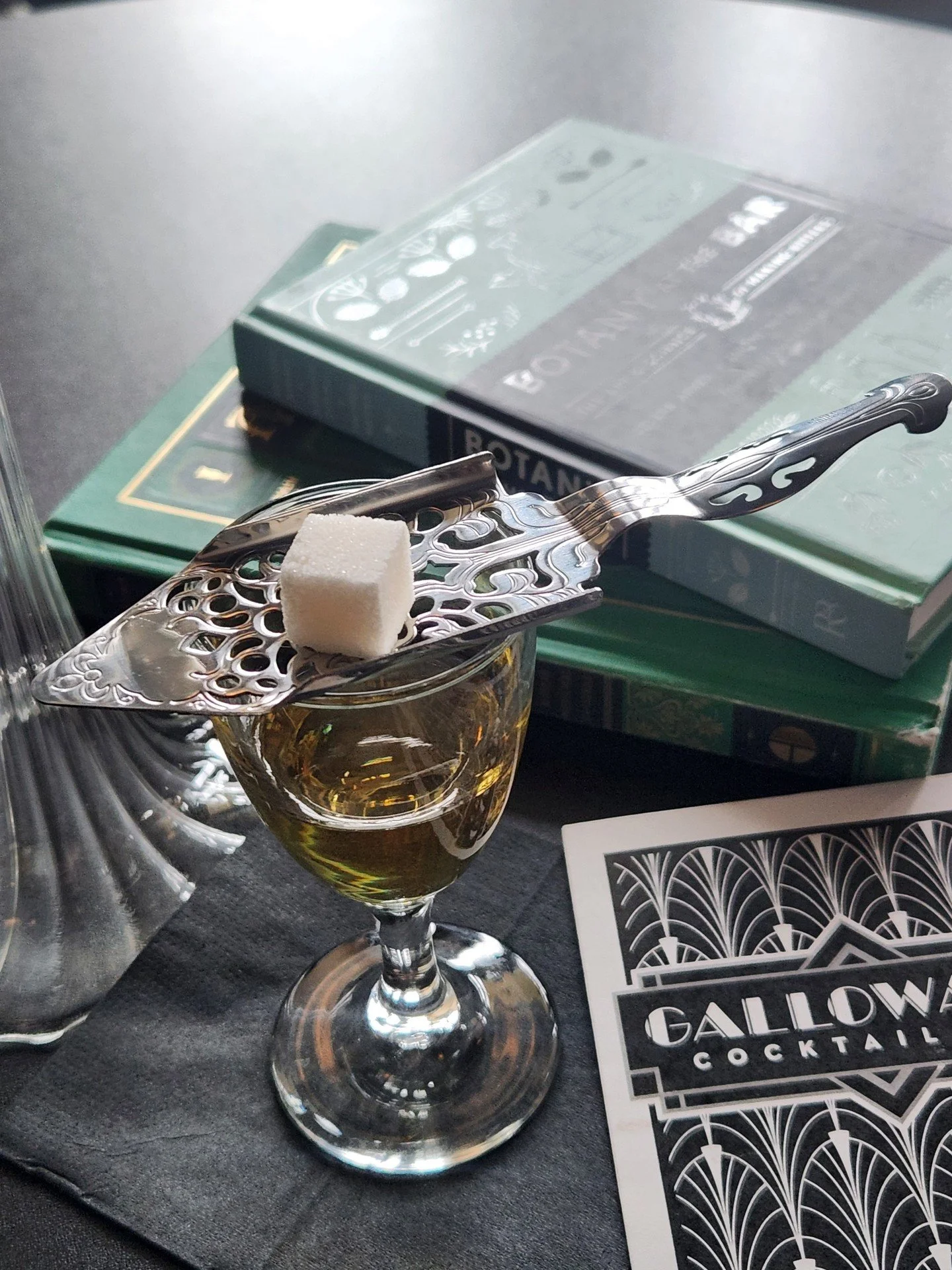 Happy St. Patrick&rsquo;s Day from Galloway&rsquo;s ☘️ There&rsquo;s still time to join us tonight for our Absinthe Tasting. Watch the traditional service as sugar and water slowly transform this bold, botanical spirit into a smooth, aromatic pour.

