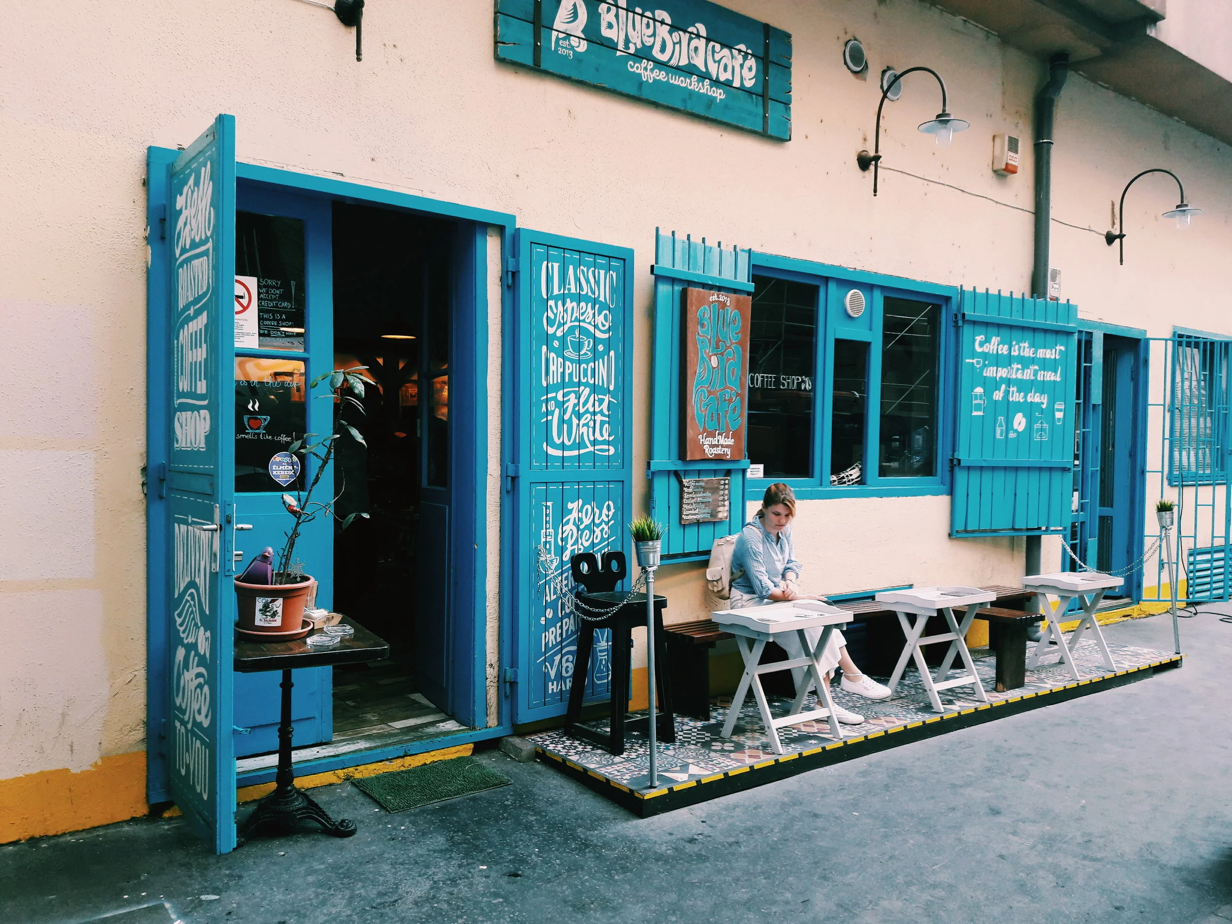 Yep, the baristas at this petite Jewish District brew hub are as cheerful and welcoming as the setting. 