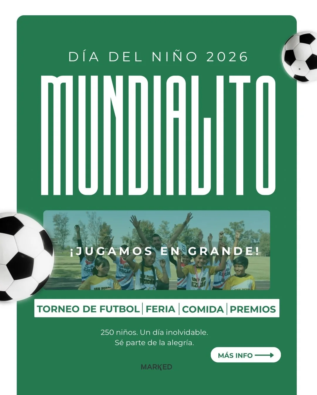 It&rsquo;s April&mdash;which means this month is Children&rsquo;s Day 🎉
One of our biggest and most joy-filled celebrations of the year!

And this time&hellip; we&rsquo;re going ALL OUT in San Pedro ⚽🔥
A World Cup&ndash;themed fair with games, food