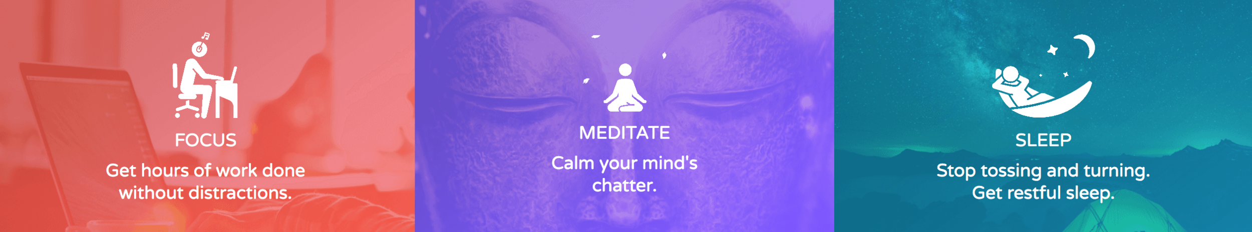 Brain.fm leverages emergent technology to create patterns of beats that get you in the right frame of mind