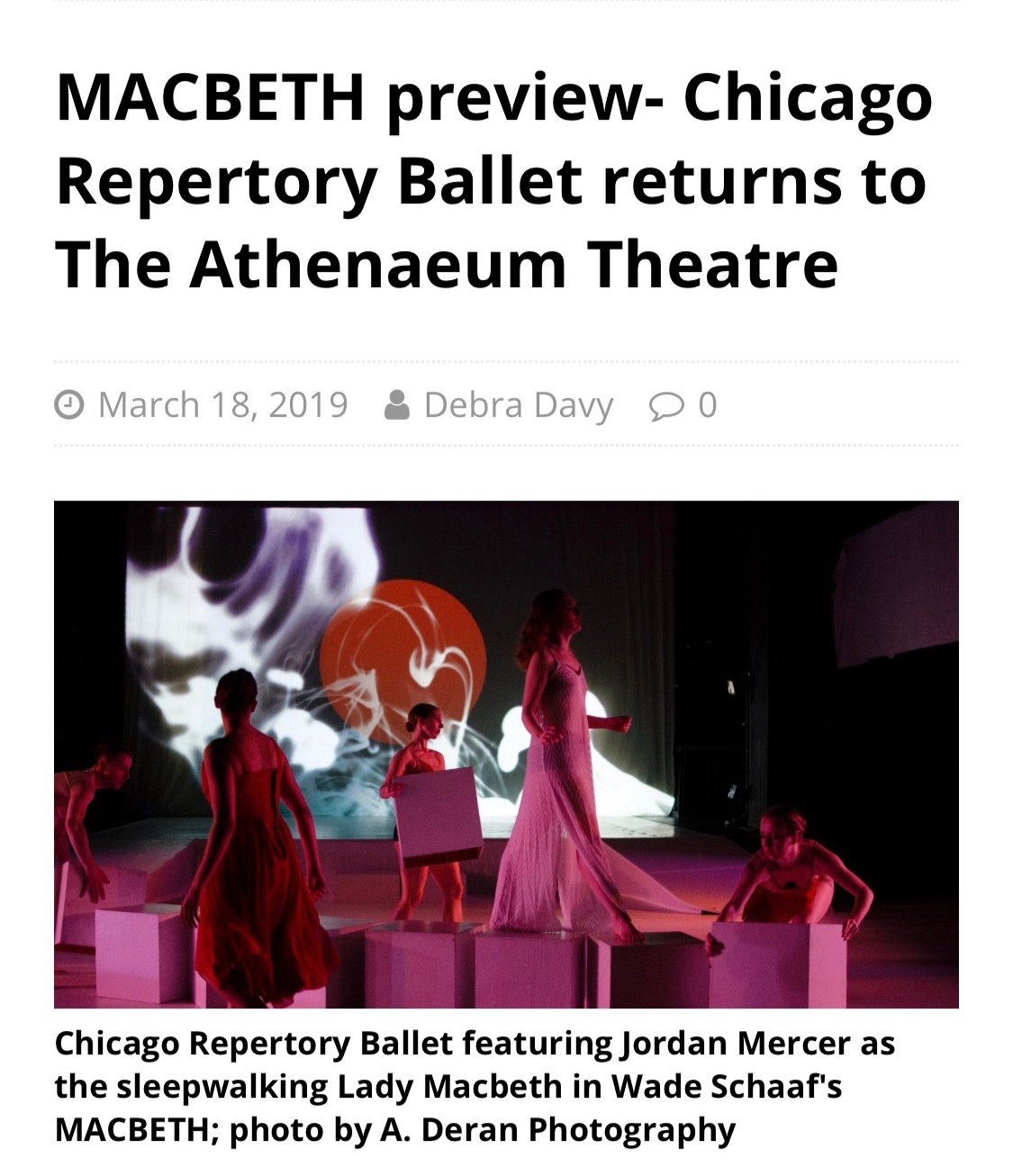 Preview Splash Magazine Chicago Repertory Ballet