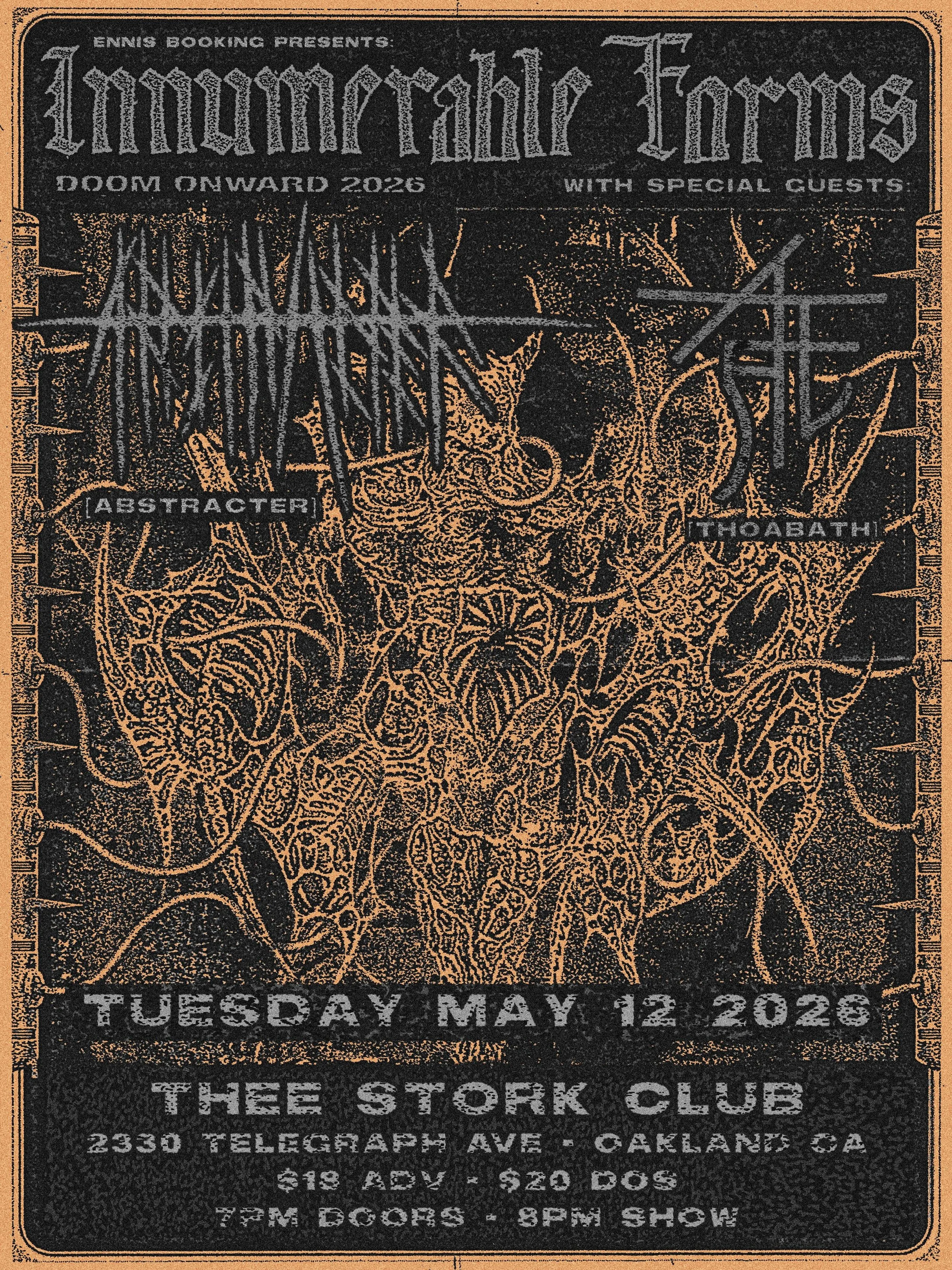 TONIGHT! After a long 2-year gap without playing live, we&rsquo;re doing it again at @theestorkcluboakland here in Oakland with death-doom titans INNUMERABLE FORMS and industrial noise deconstructor&nbsp;&nbsp;@thoabath. 

We&rsquo;ll have our &ldquo
