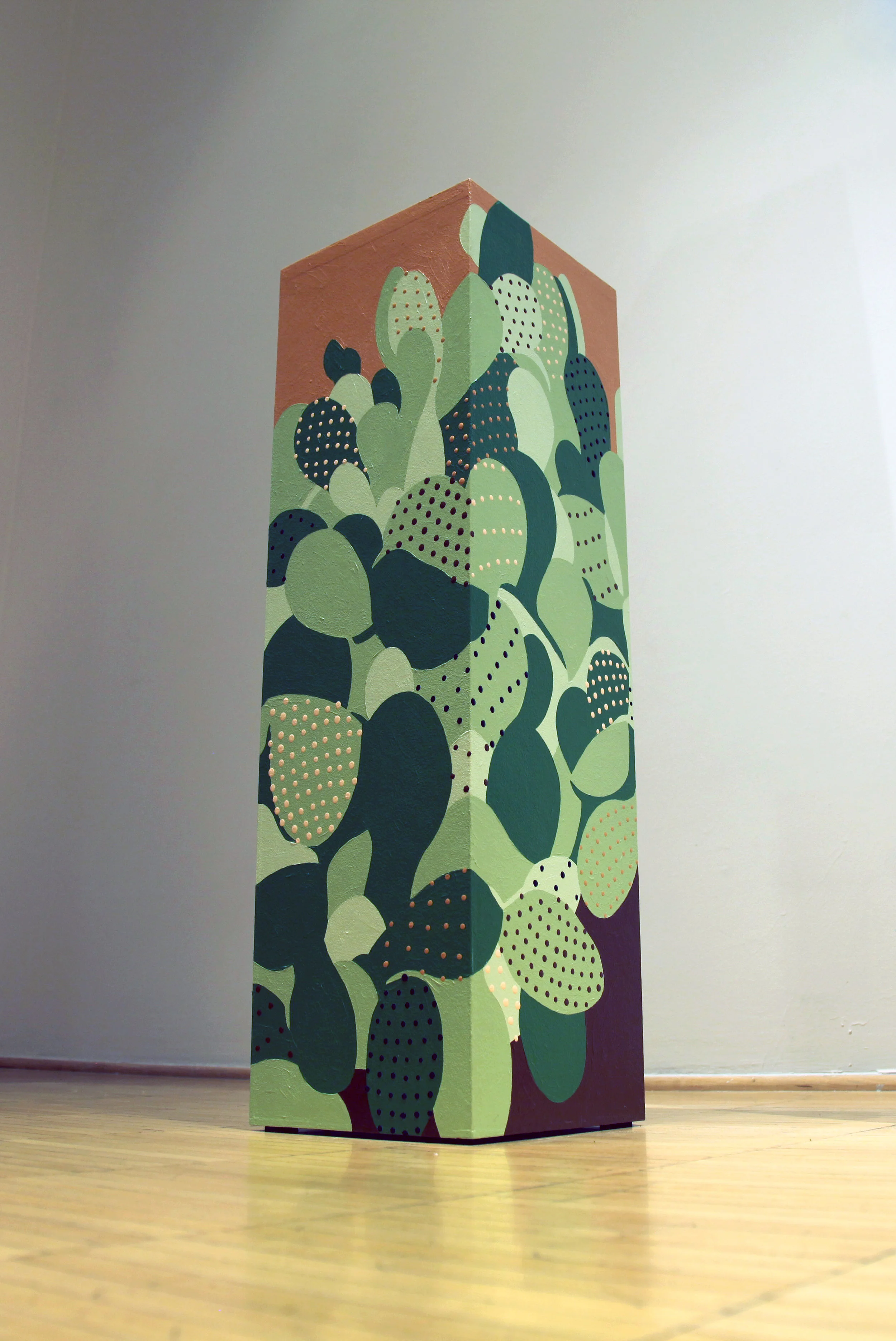 Beavertail Cactus, 2014 Acrylic on wooden form 30 X 9 X 9 in. View Artsy to purchase
