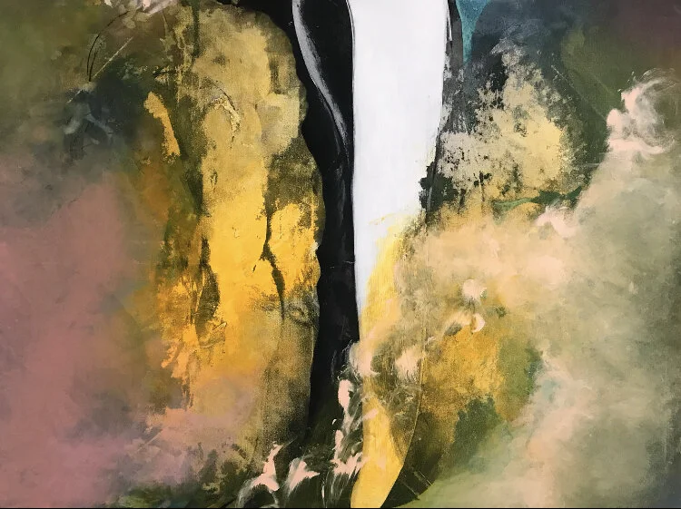 Divide, 2020 48”x36”in. mixed media on canvas