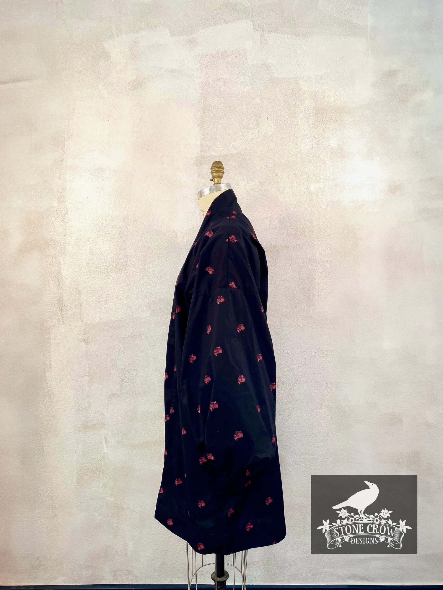 Short Sleeve Long Leopard Robe — Stone Crow Designs