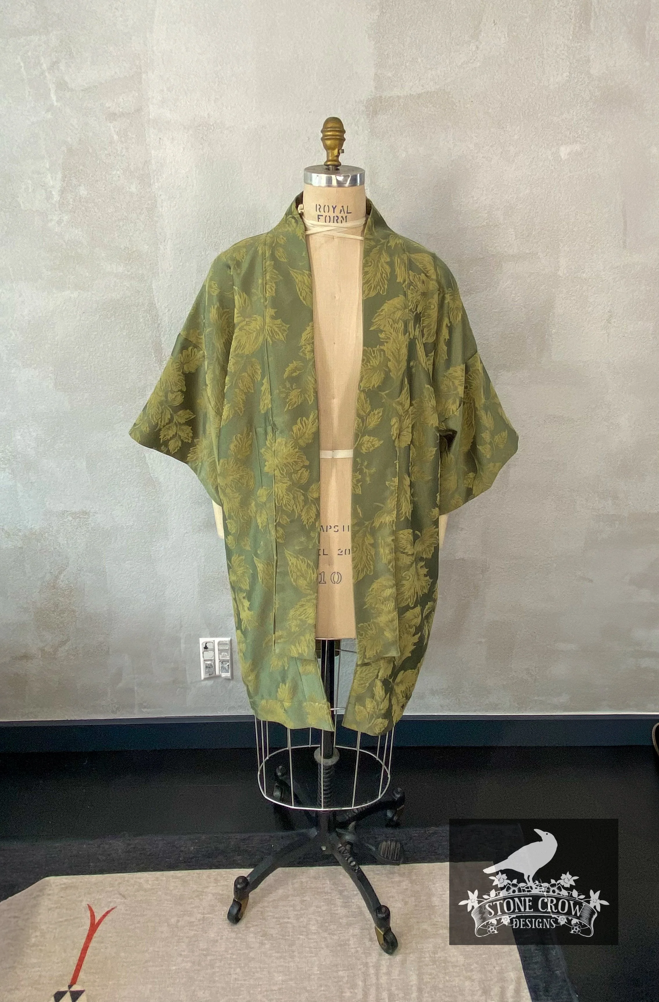 Short Sleeve Long Leopard Robe — Stone Crow Designs