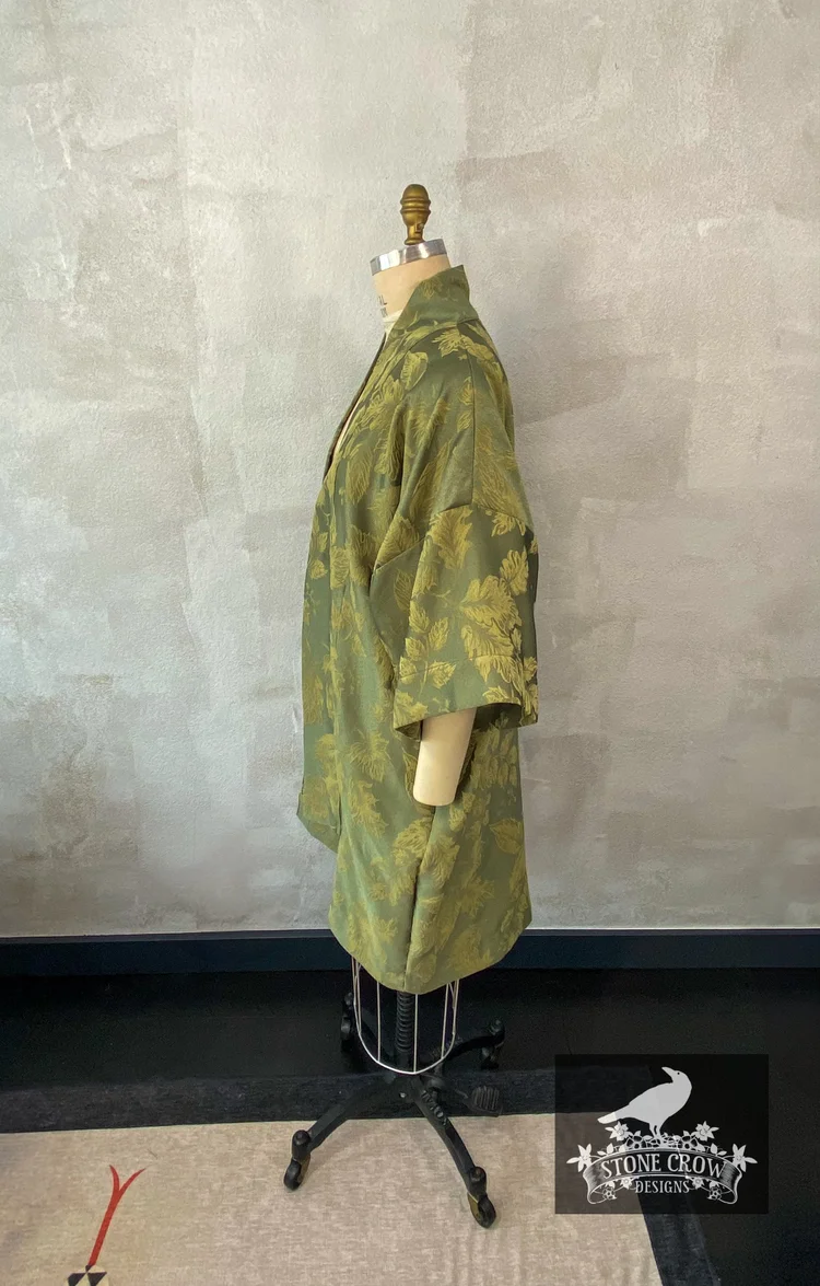 Short Sleeve Long Leopard Robe — Stone Crow Designs