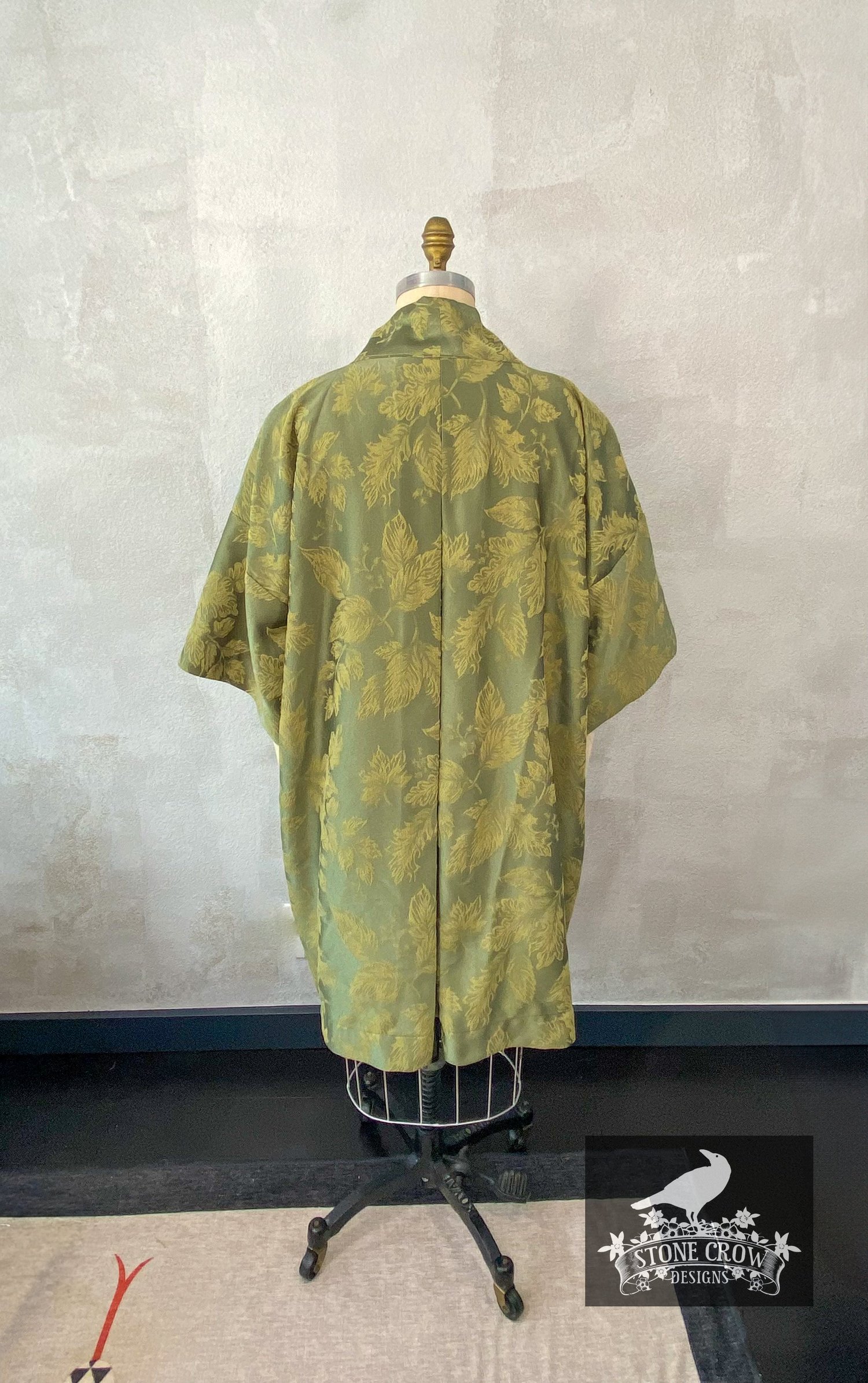 Short Sleeve Long Leopard Robe — Stone Crow Designs