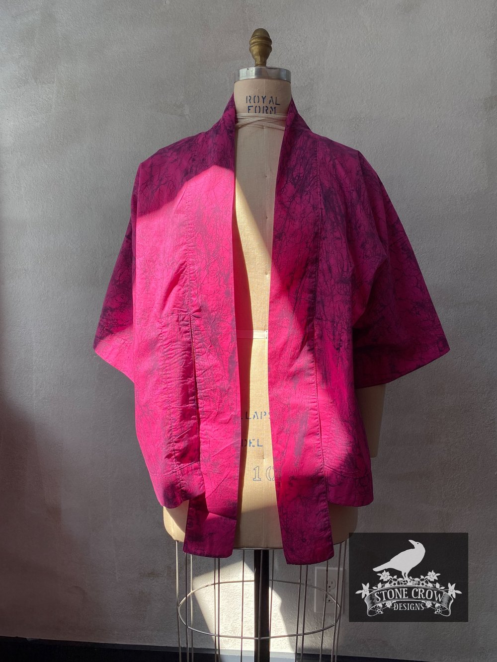 Short Sleeve Long Leopard Robe — Stone Crow Designs