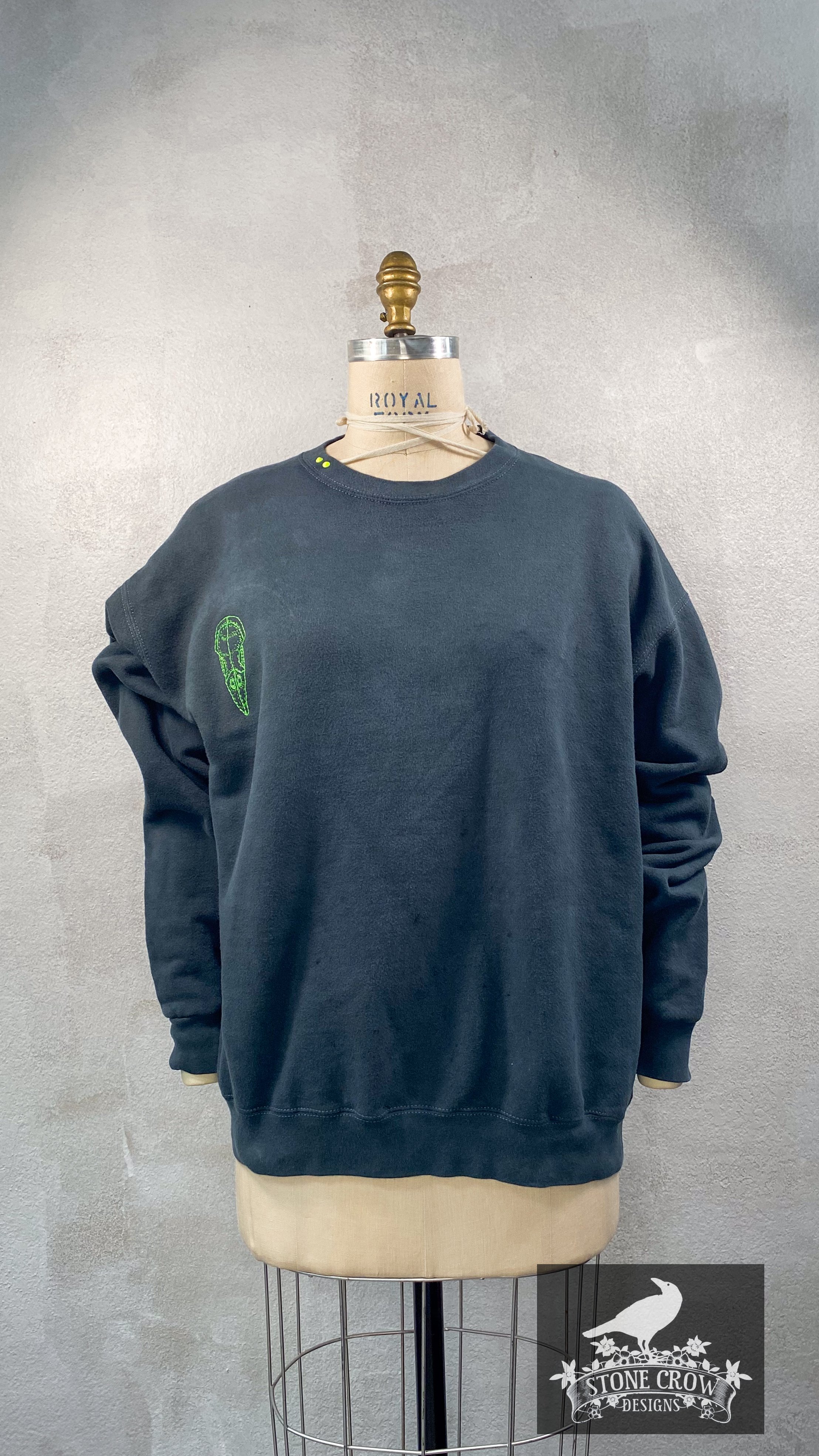 Upcycled Crow EMB Sweatshirt-5.jpg