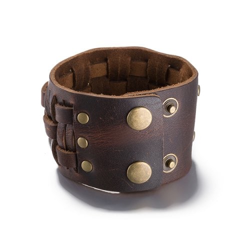 Classic Woven Faux Leather Bracelet