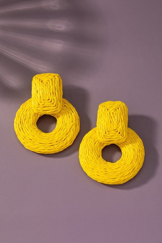 Raffia Straw Earrings