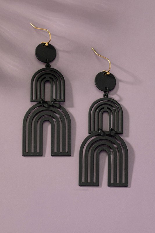 Cutout Metal Arch Earrings
