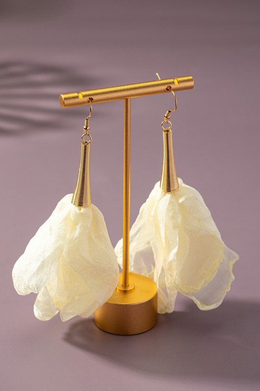 Chiffon Flower Earrings