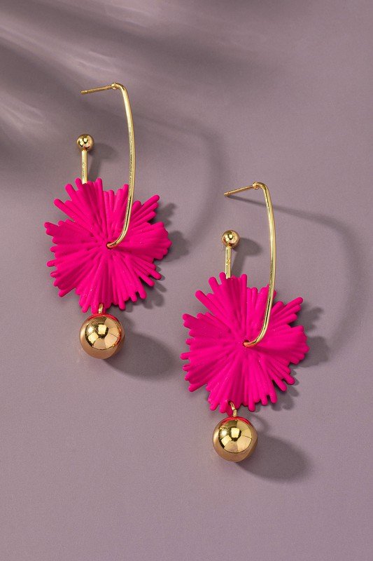 Flower Hoop Earrings