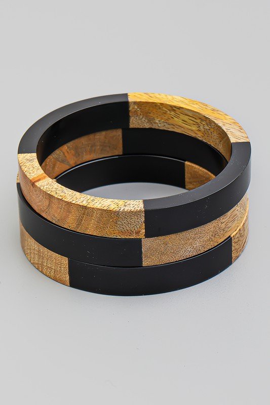 Two Tone Bangle Bracelet