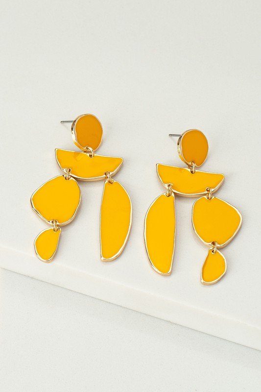Geo Shape Chandelier Earrings